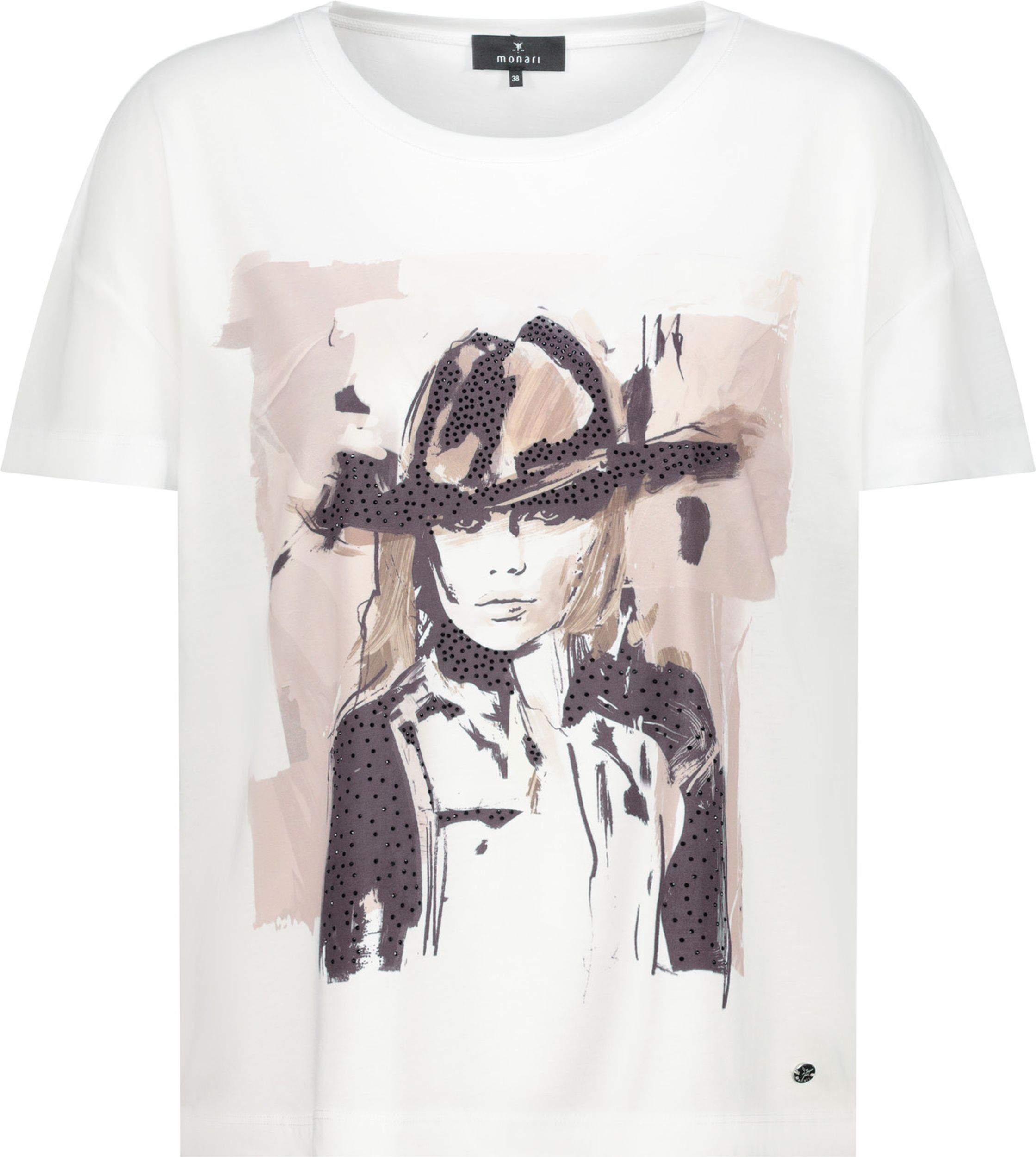 Monari |  T-Shirt, cream | 36
