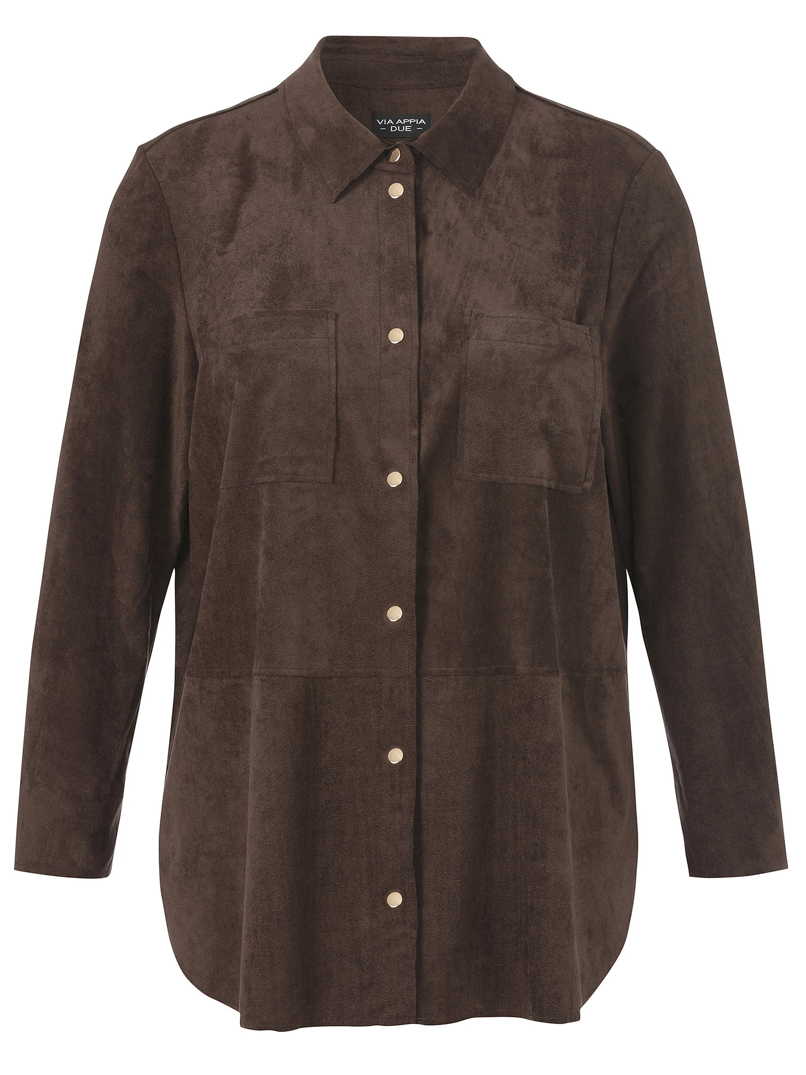 Bluse Hemdkragen 1/1 Arm, kaffee #1