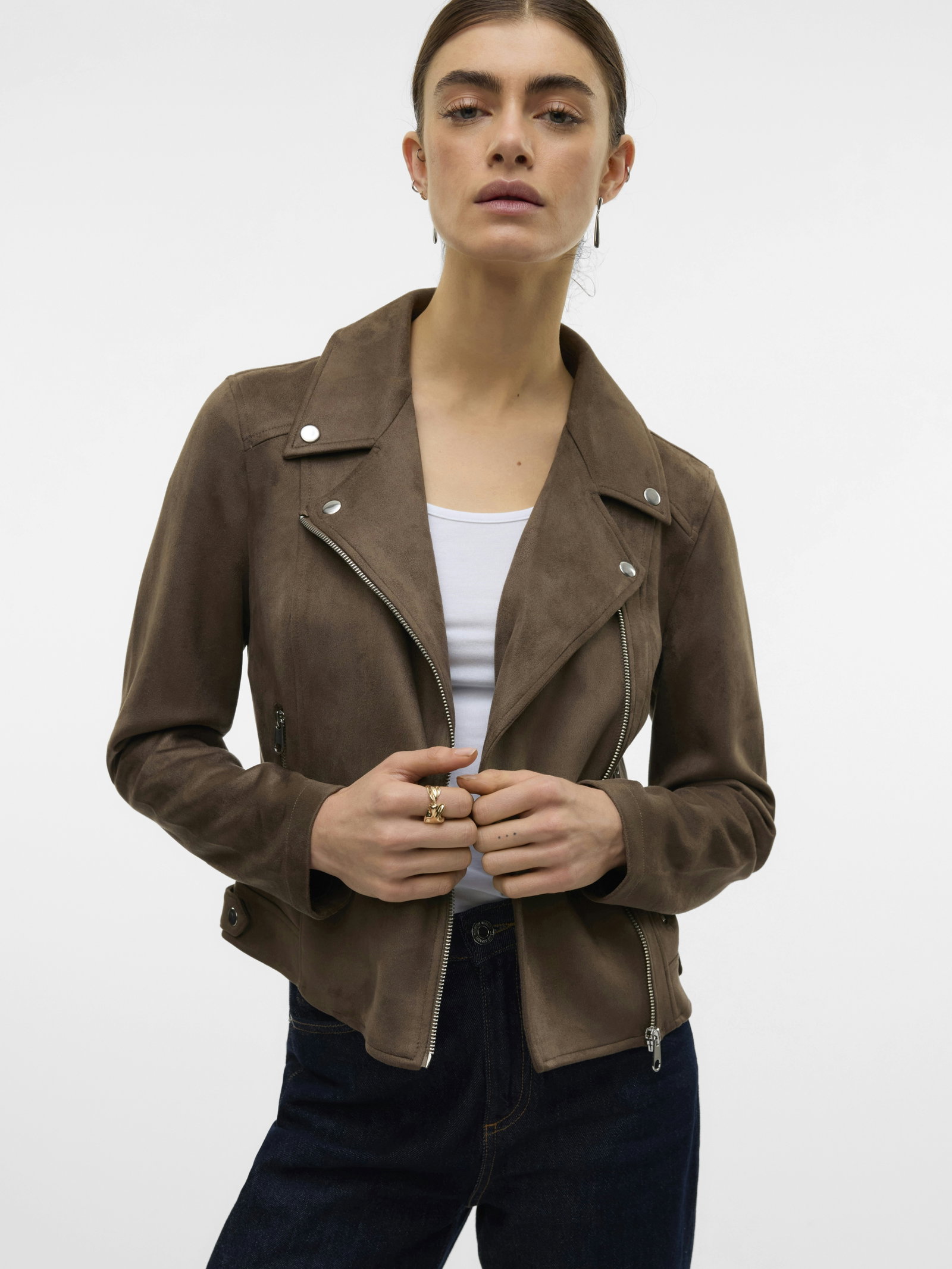 VMJOSE SHORT FAUX SUEDE JACKET NOOS, Chocolate Chip #6