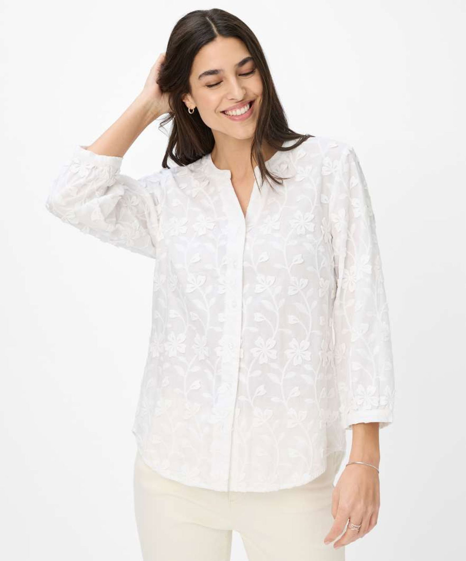 Brax | Brax Druckbluse | 40 | white