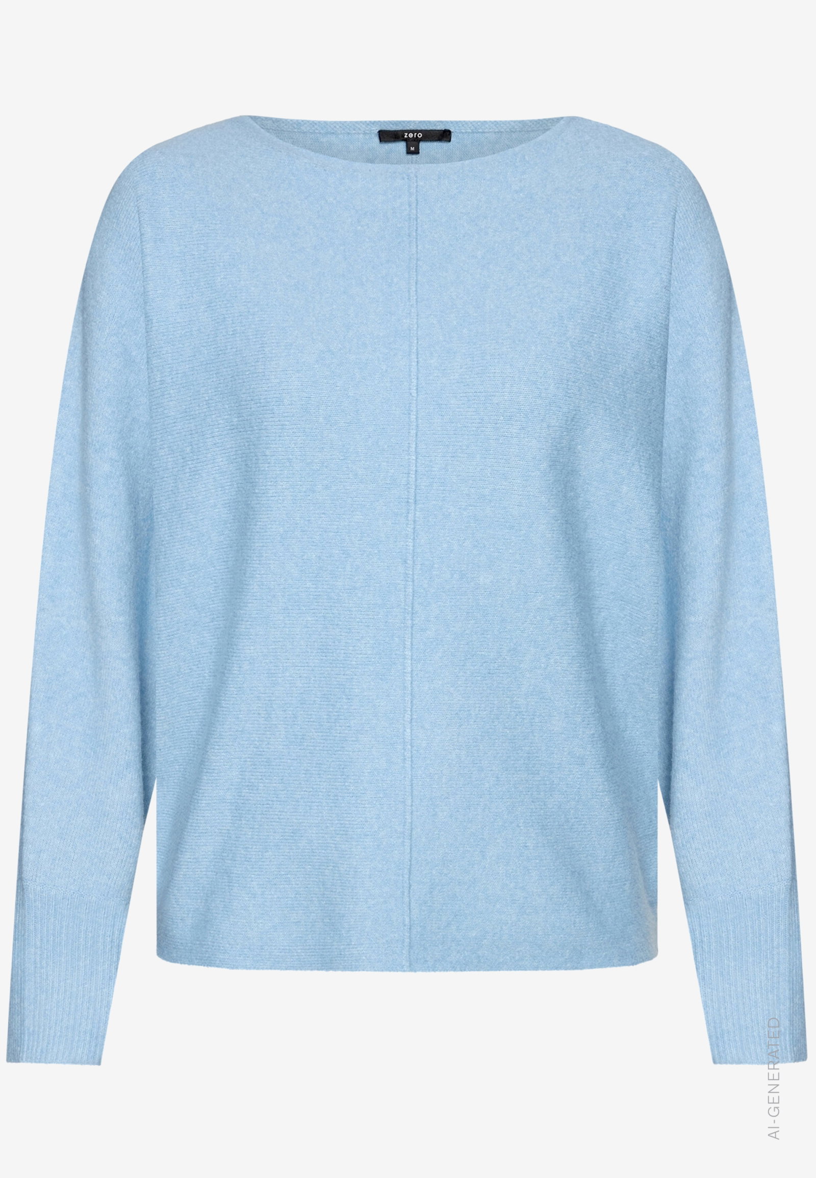 Strickpullover Kurz 1/1 Arm, Ashley Blue Melange #1