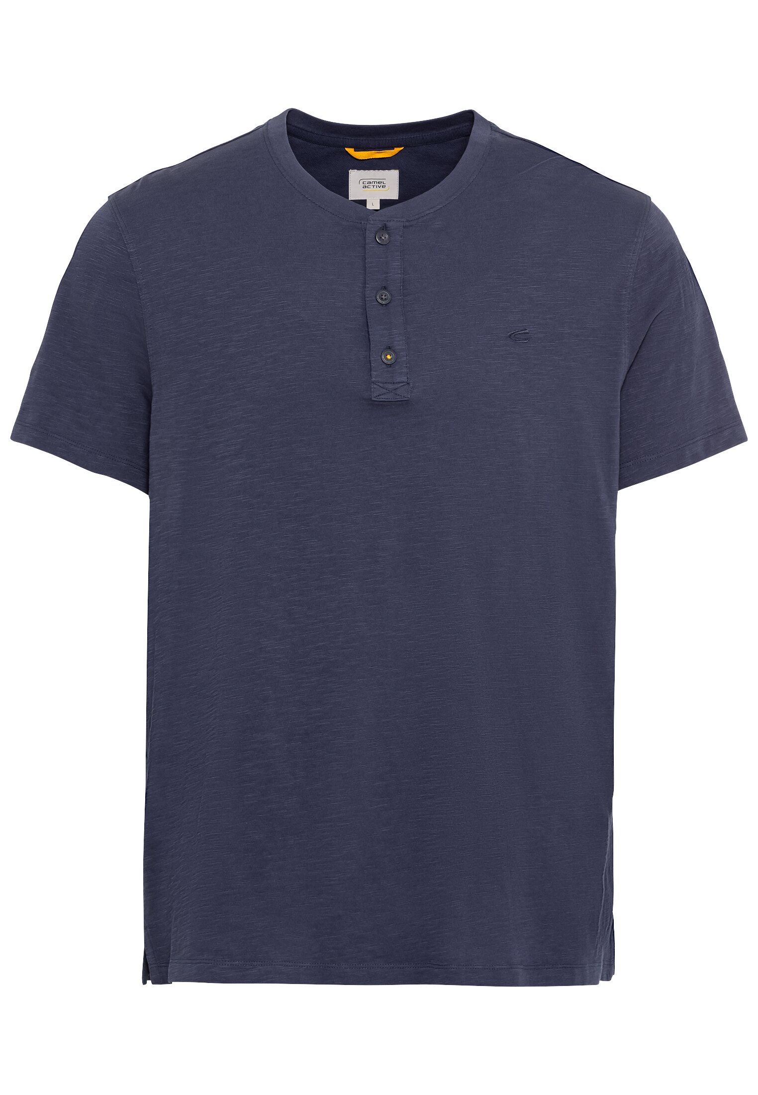Camel Active Kurzarm Henleyshirt aus reiner Baumwolle #1