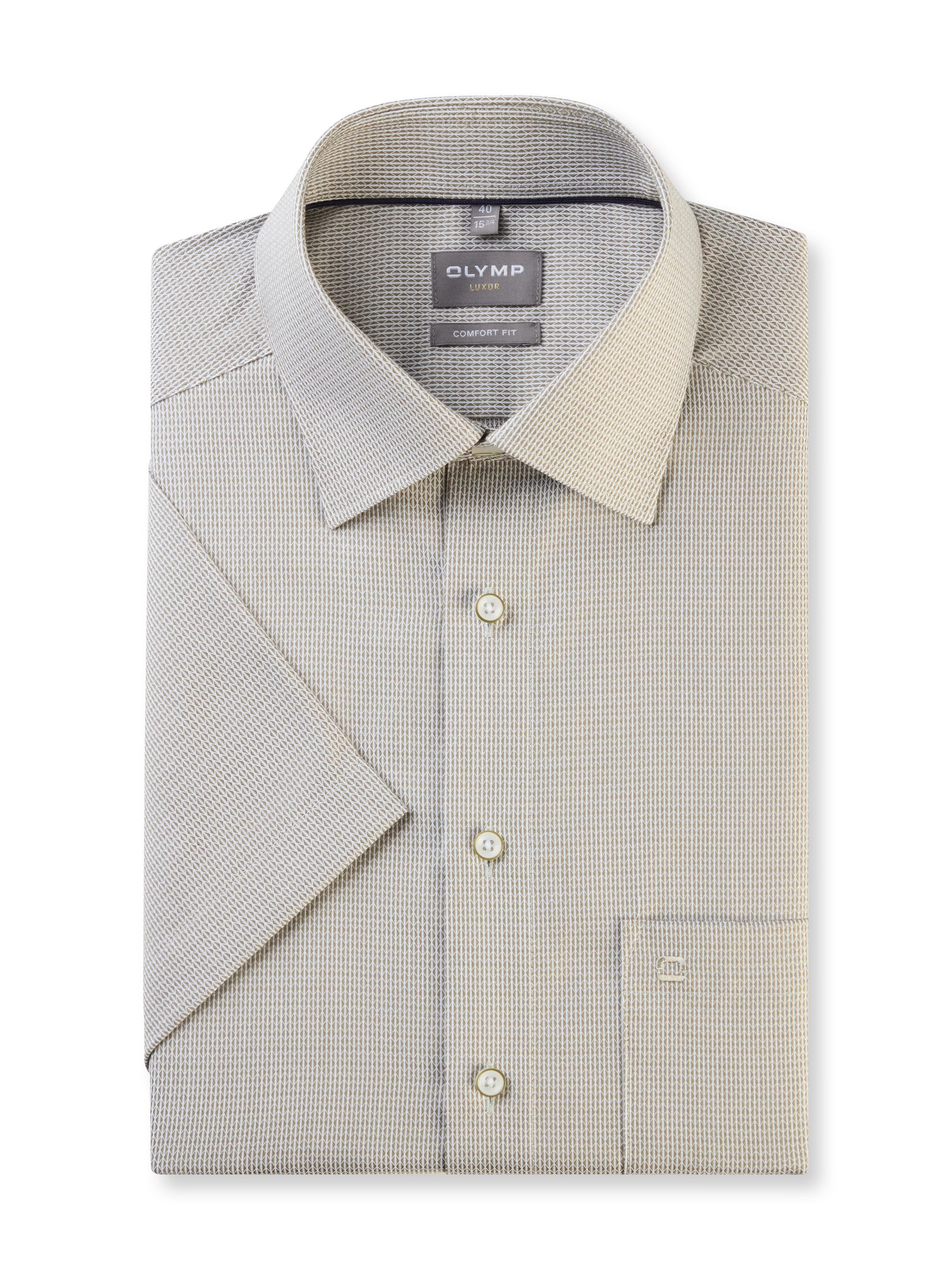 Olymp |  Olymp Hemd Modern Fit  | 42 | oliv
