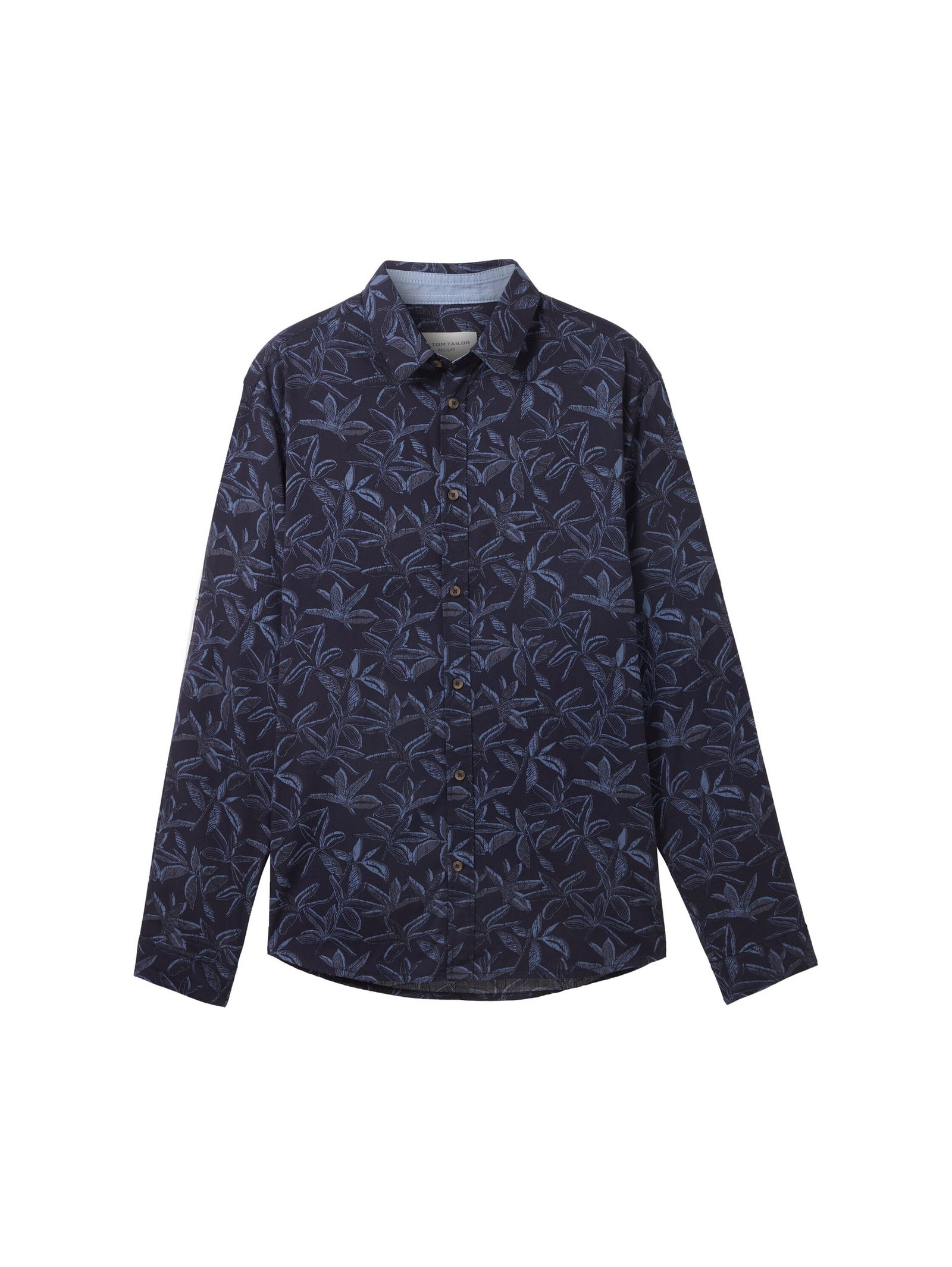 Tom Tailor |  printed shirt | XXXL | navy tonal leaf design