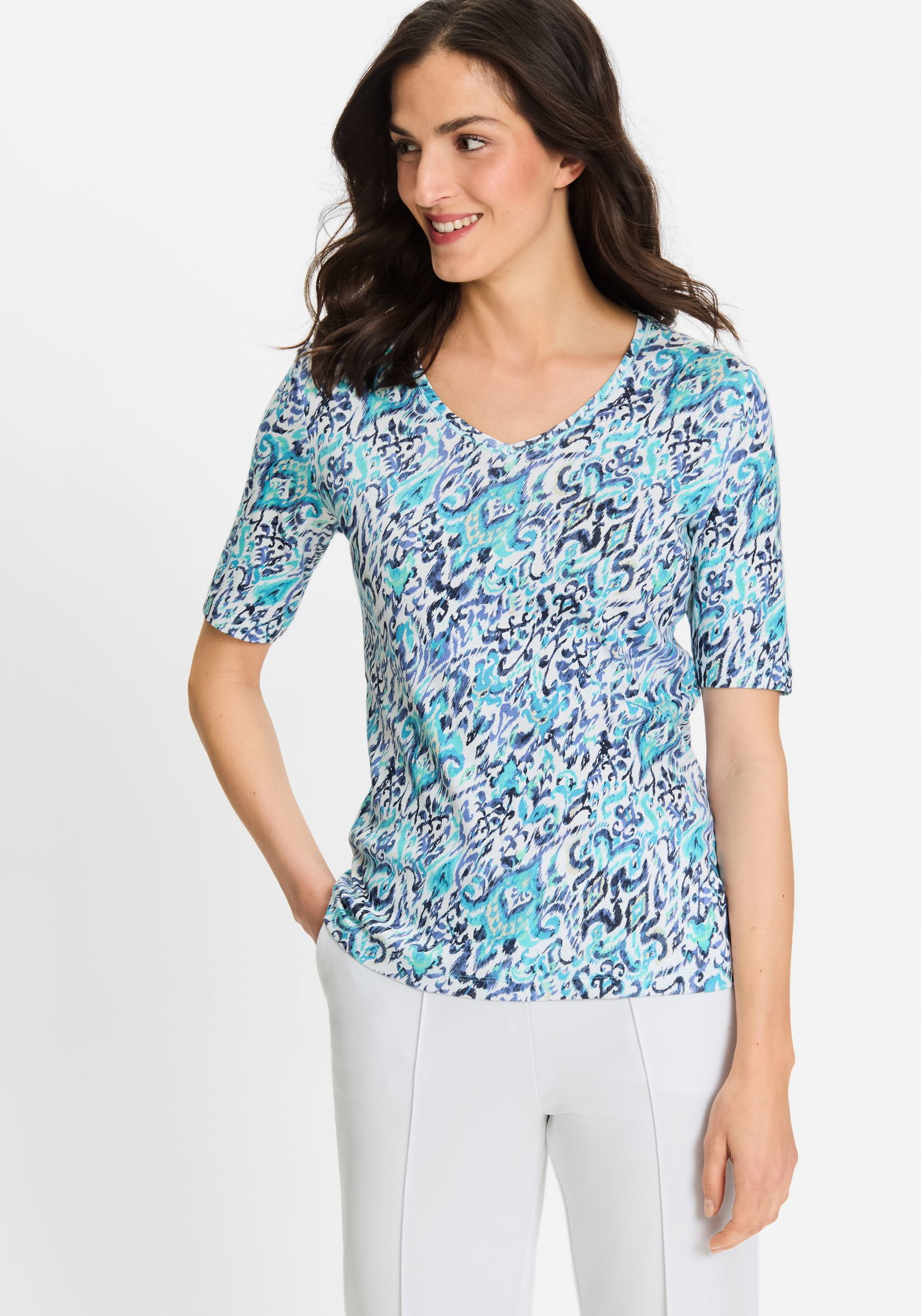 Olsen |  T-Shirt Short Sleeves | 48 | aruba blue
