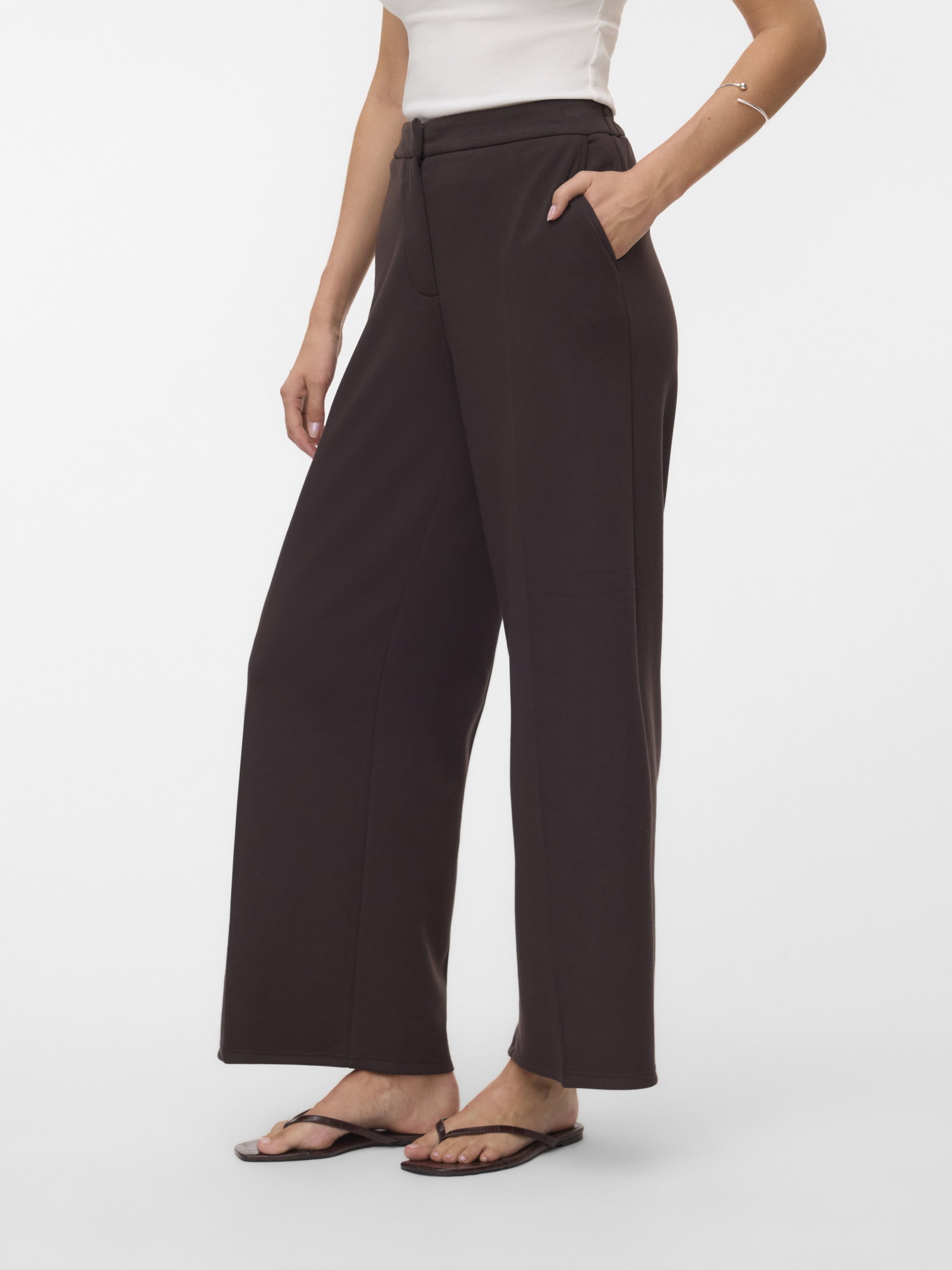 VMBELLIS MW WIDE PANT NOOS, Chocolate Torte #5
