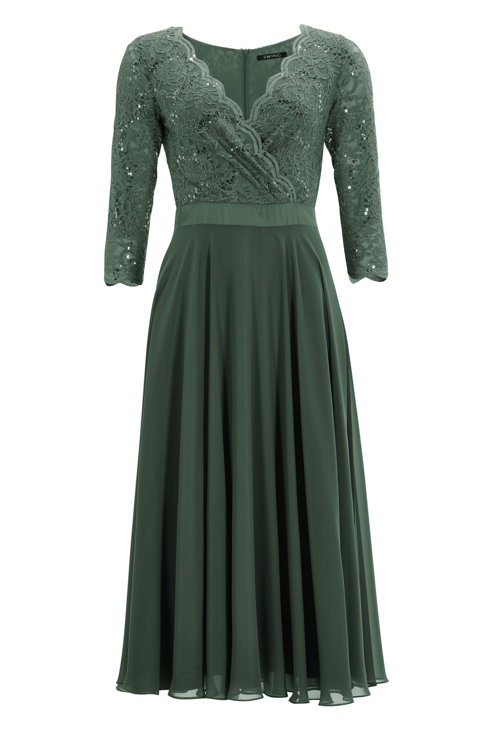 SWING |  SWING Kurzes Kleid  | 42 | summernight green