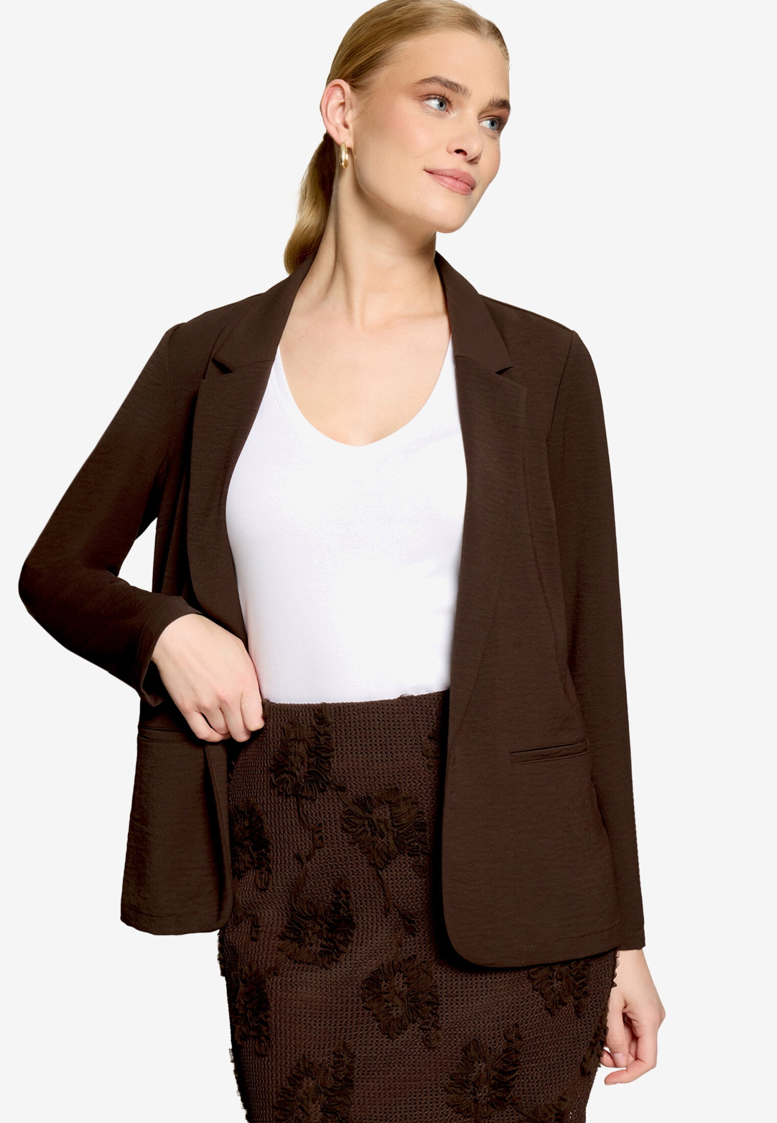 Blazerjacke Lang 3/4 Arm, Chocolate Plum #2