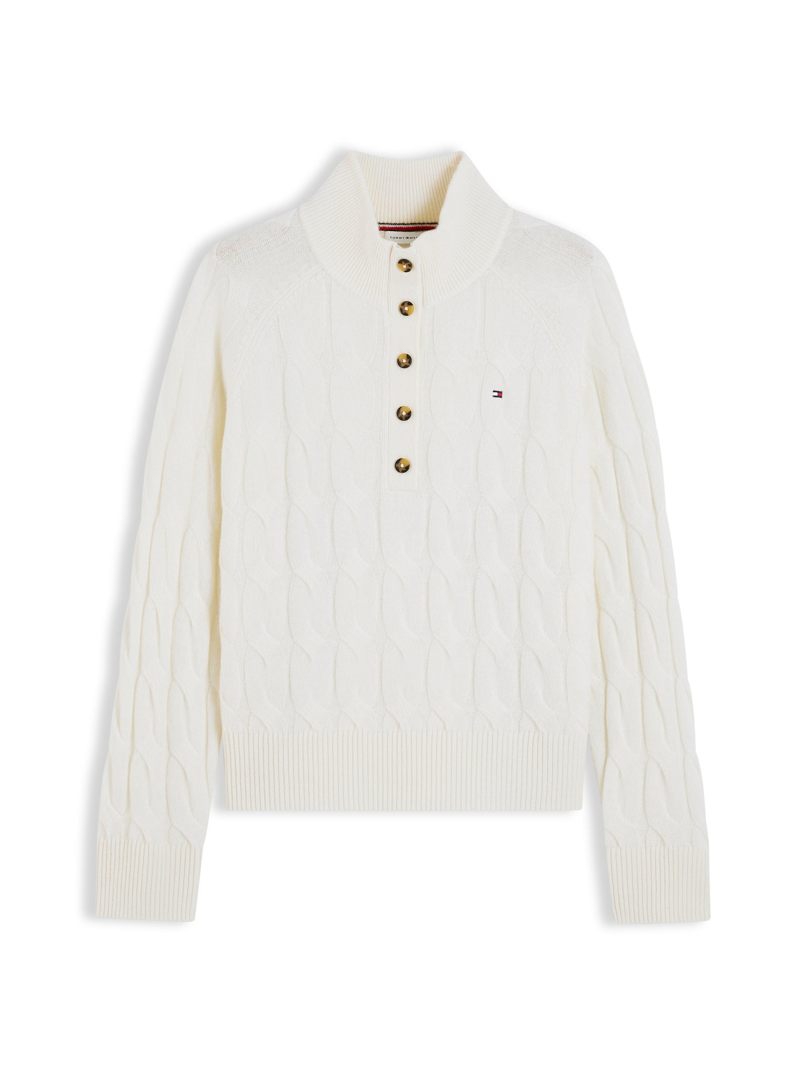 SOFT WOOL CABLE MK-NK HENLEY, YELLOW #1