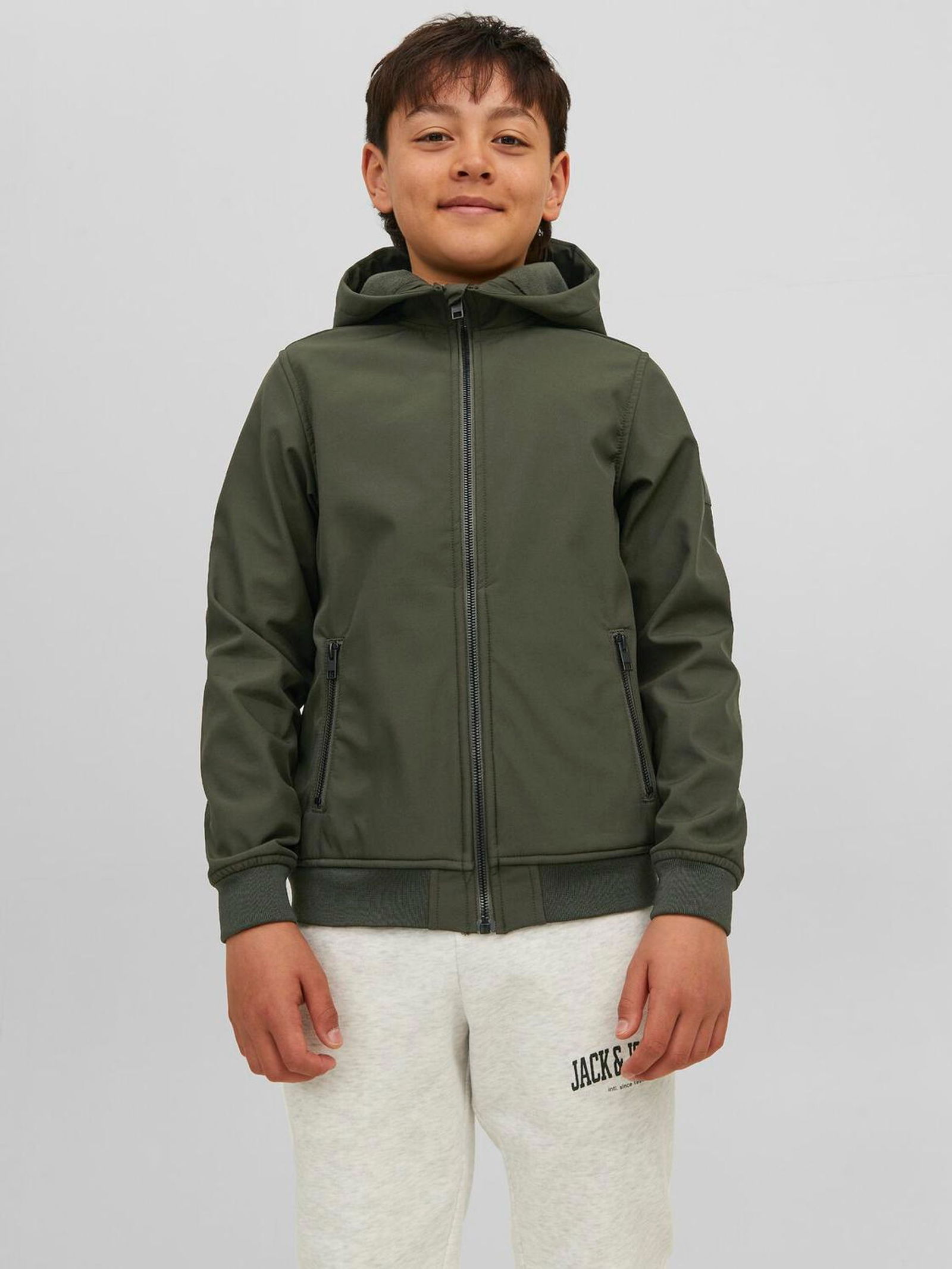 39083c22568d972cc380c612ad7f05d7 Jack&Jones | JJEBASIC SOFTSHELL HOOD NOOS JNR | 140 | dunkelgrün