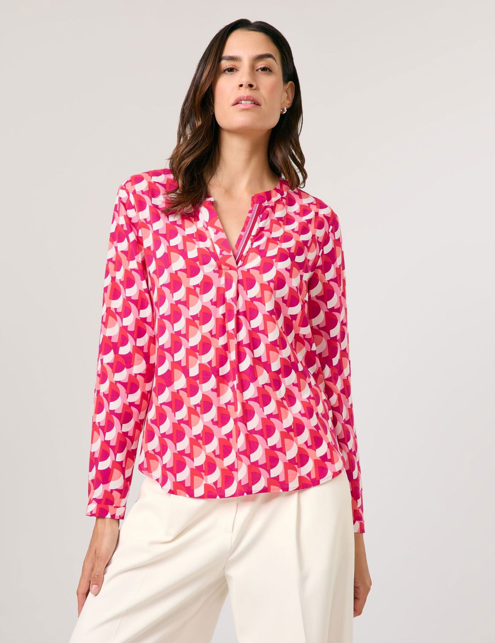 4e7c0e1c69444f4462202db59543bb48 GERRY WEBER Collection |  GERRY WEBER Collection Druckbluse  | 46 | pink/orange/red aop