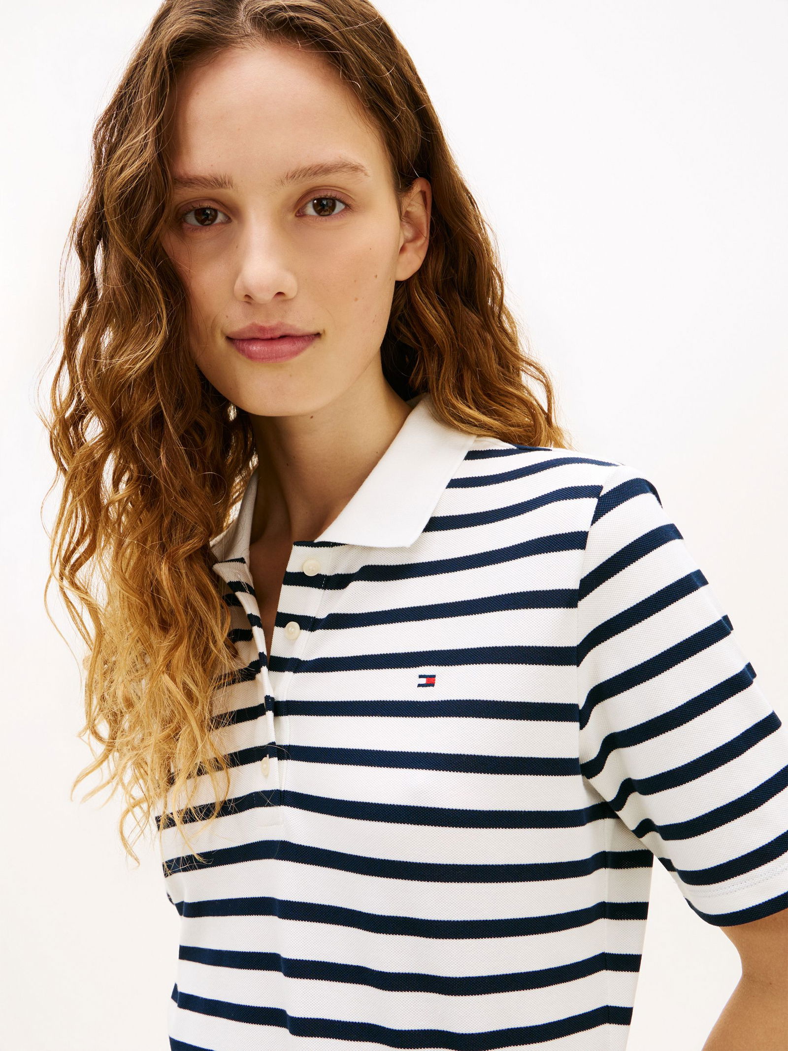 Tommy Hilfiger |  Tommy Hilfiger Poloshirt  | XXXL | breton ecru/dark night navy stp