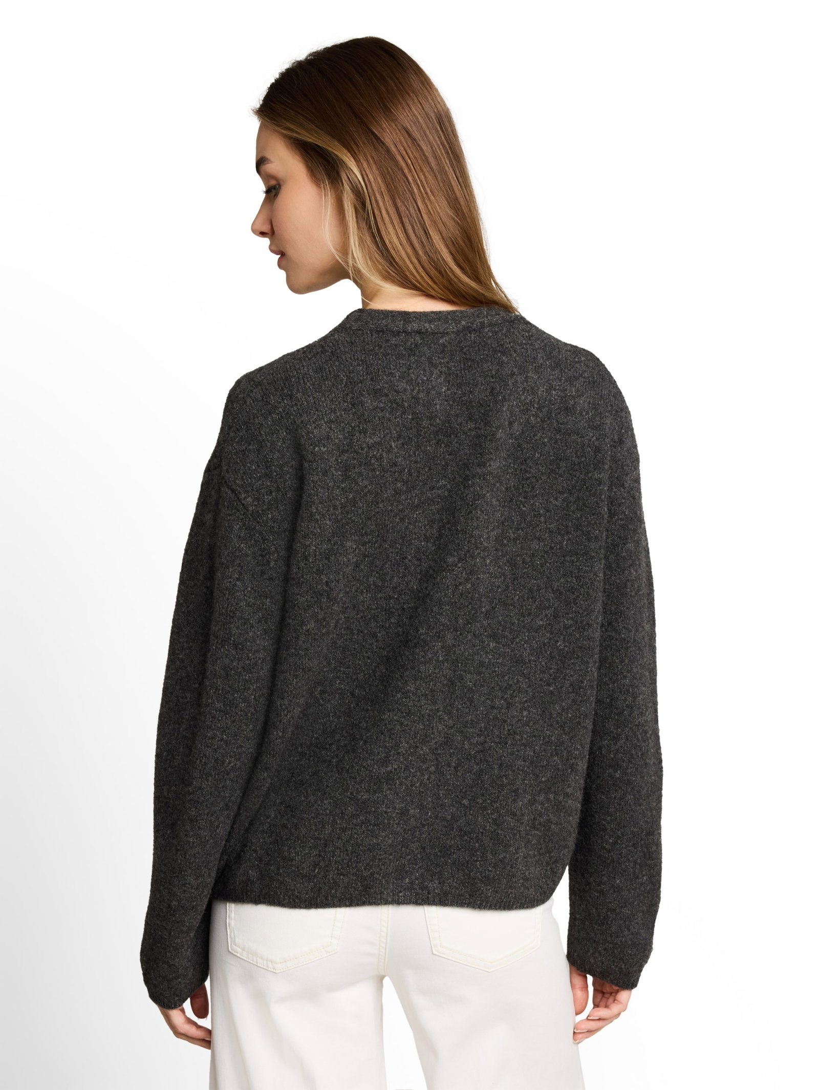 cozy knit cardigan, Shale Grey Melange #4