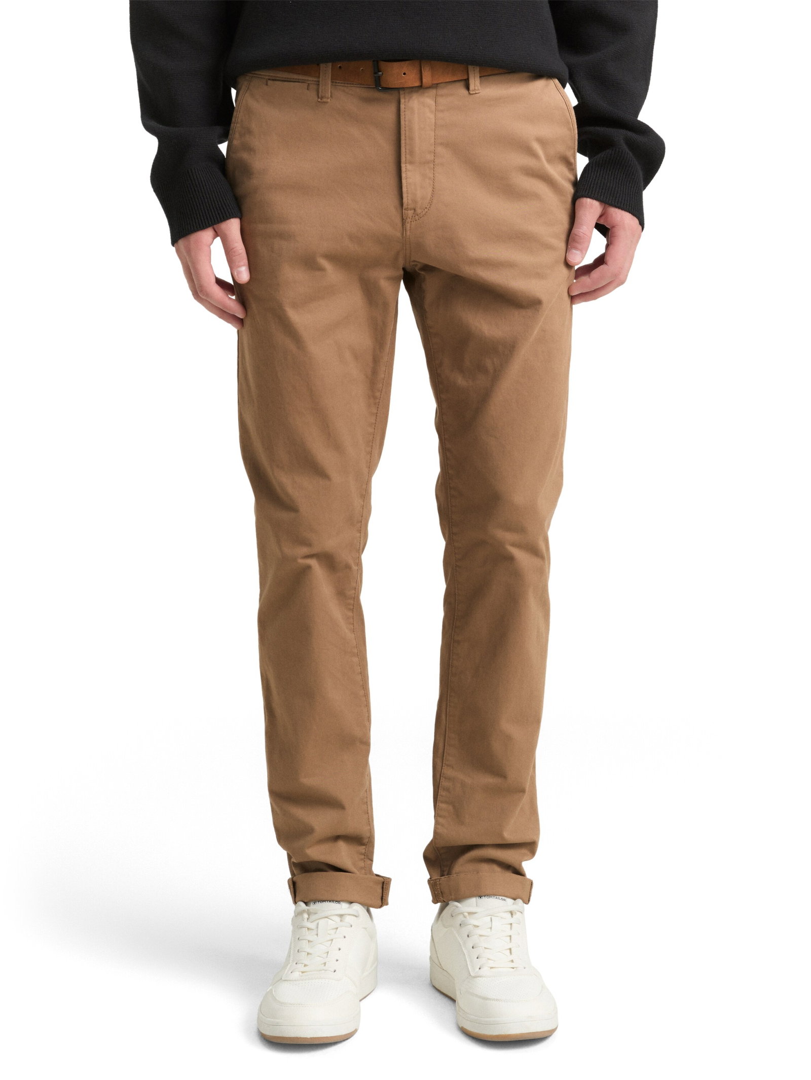 Slim Chino with belt, Honey Camel beige #2