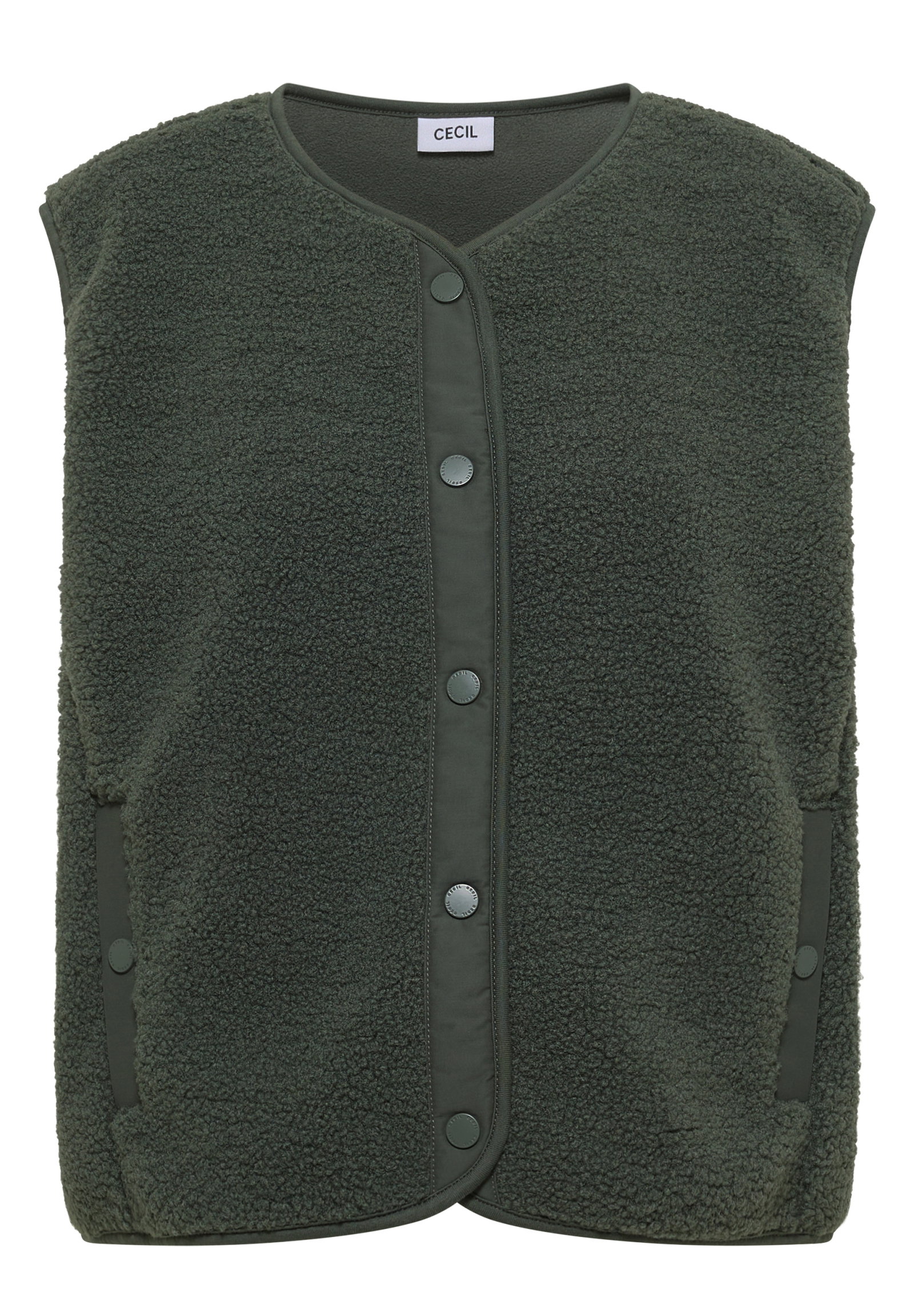 NOS Solid Matmix Teddy Vest, dried olive green #1