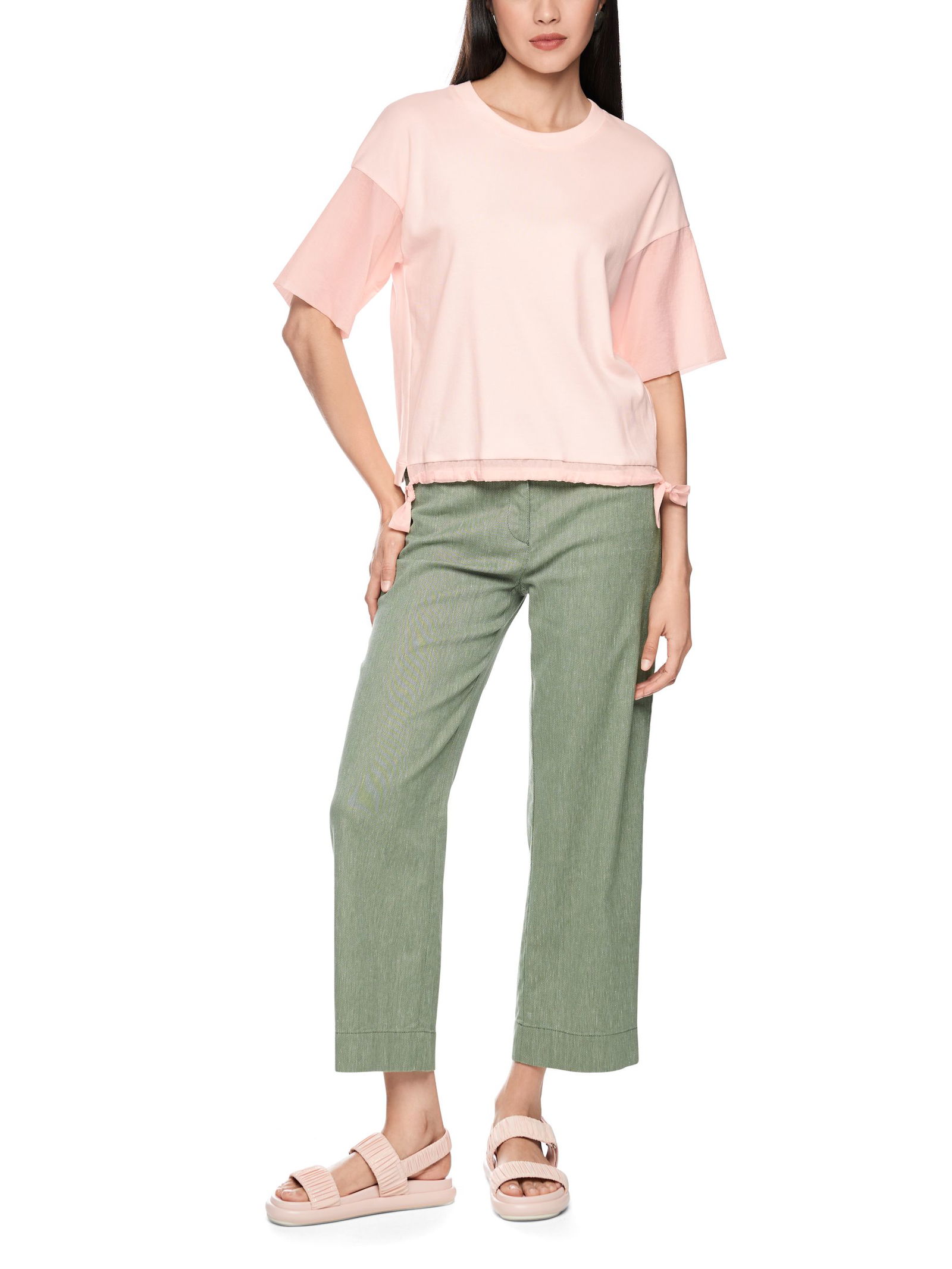 Marc Cain Sports |  T-Shirt im Materialmix | 46 | 1326_202