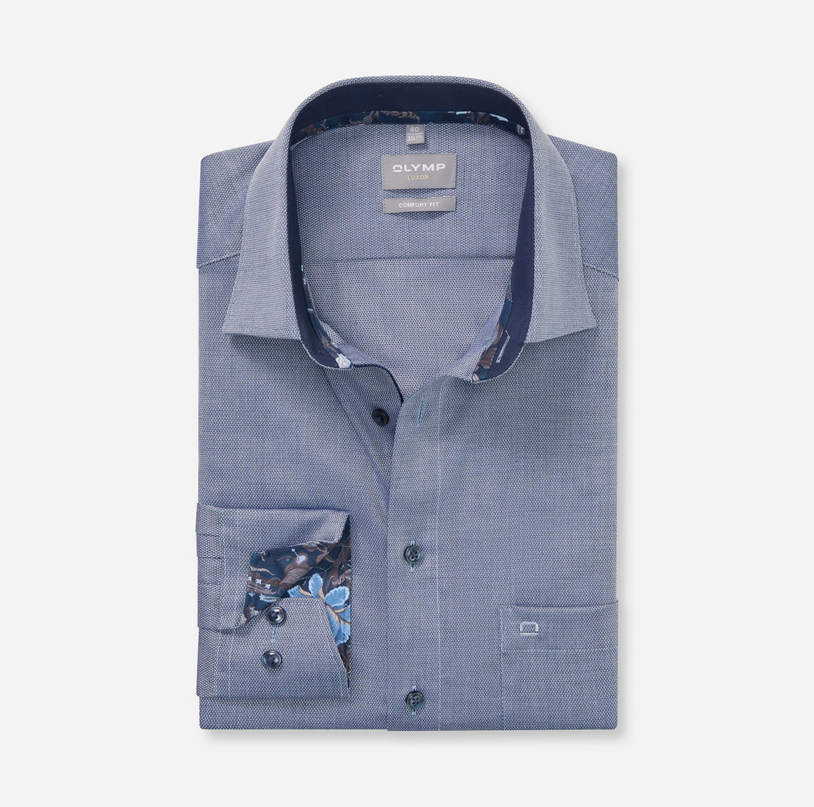 Olymp | Olymp Hemd Modern Fit | 44 | marine
