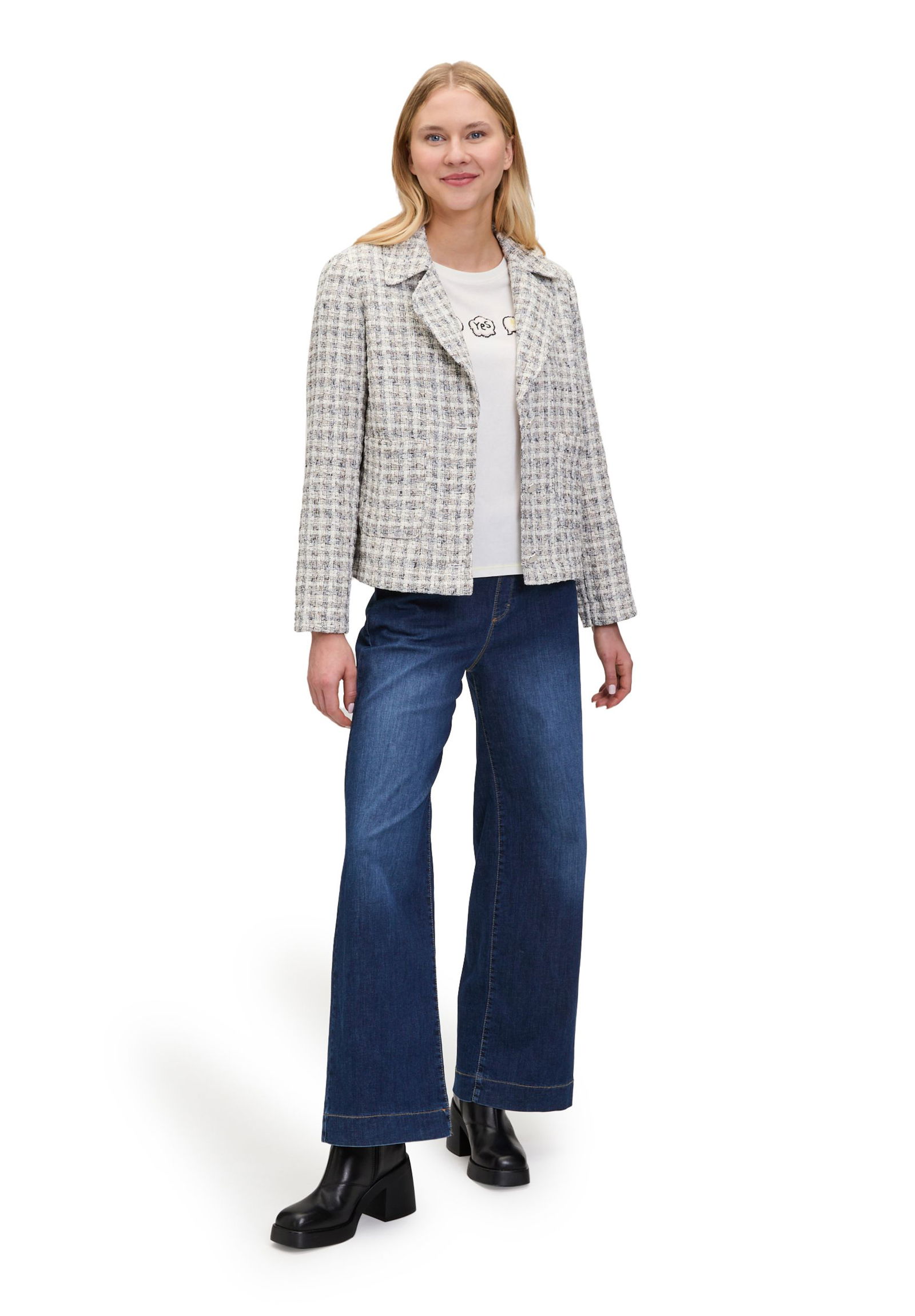  |  Blazerjacke Kurz 1/1 Arm, Cream/Camel | 44 | weiß/camel