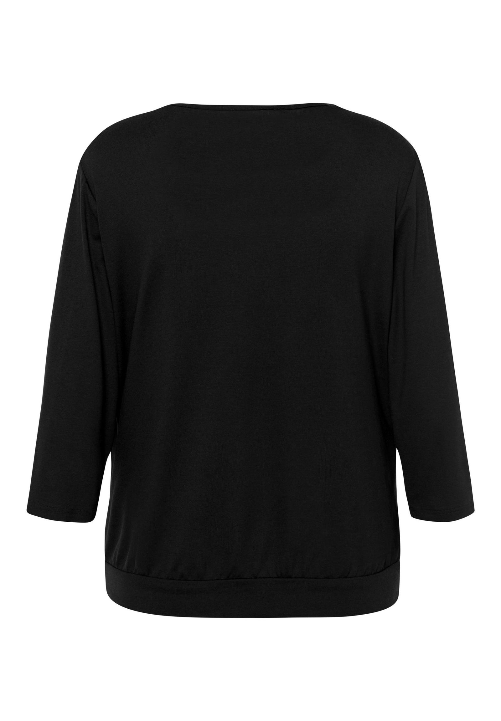 Frank Walder | Frank Walder Blusenshirt mit unterlegtem | 38 | schwarz