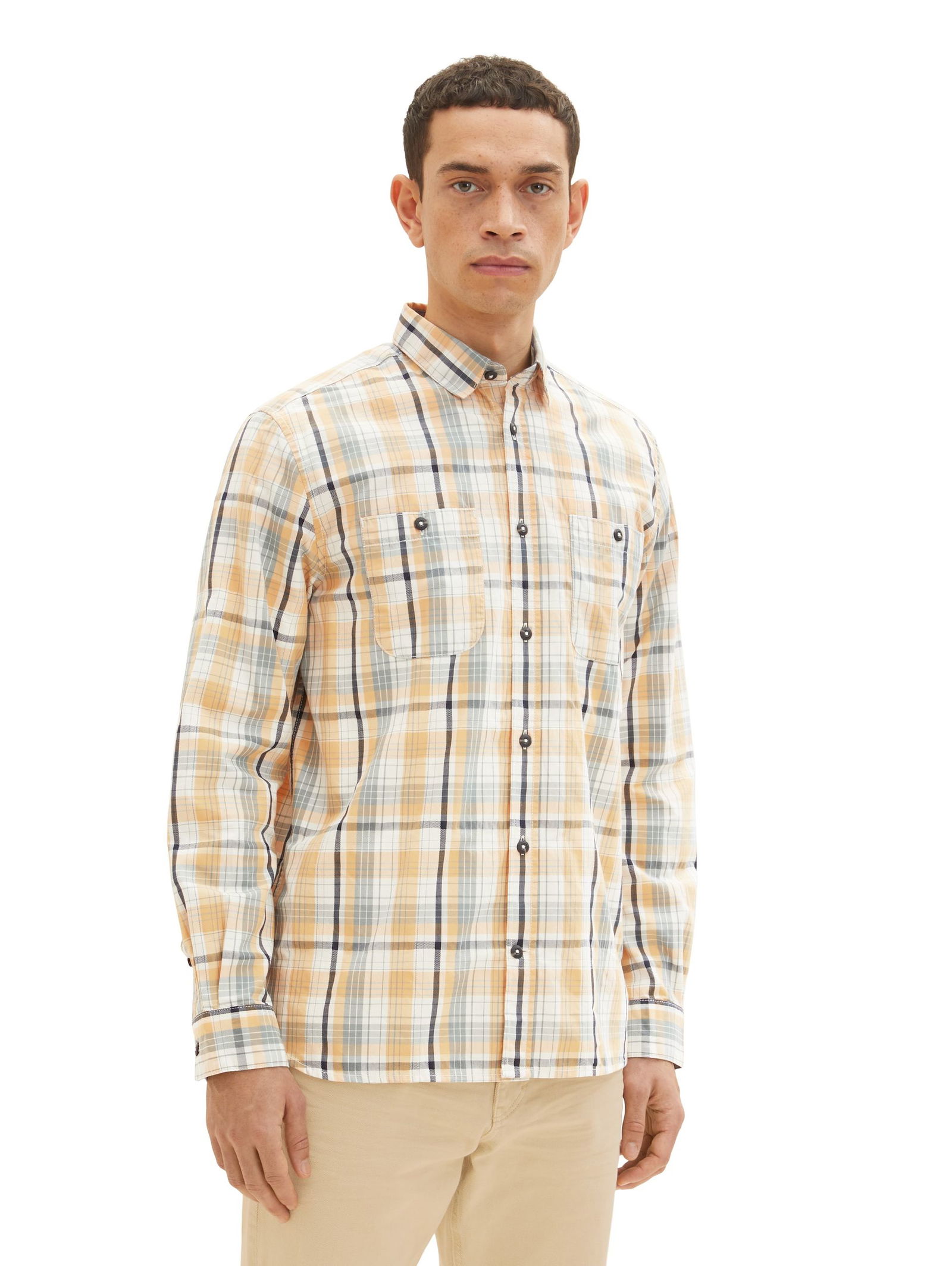 Tom Tailor |  Tom Tailor Hemd Regular Fit  | XXL | orange green check
