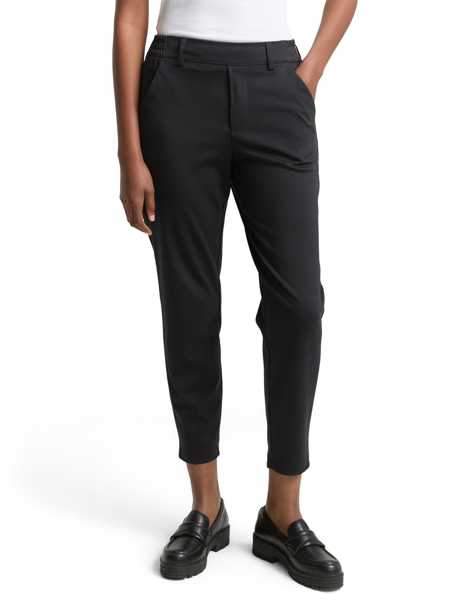 Constructed knitted pants, deep black #2