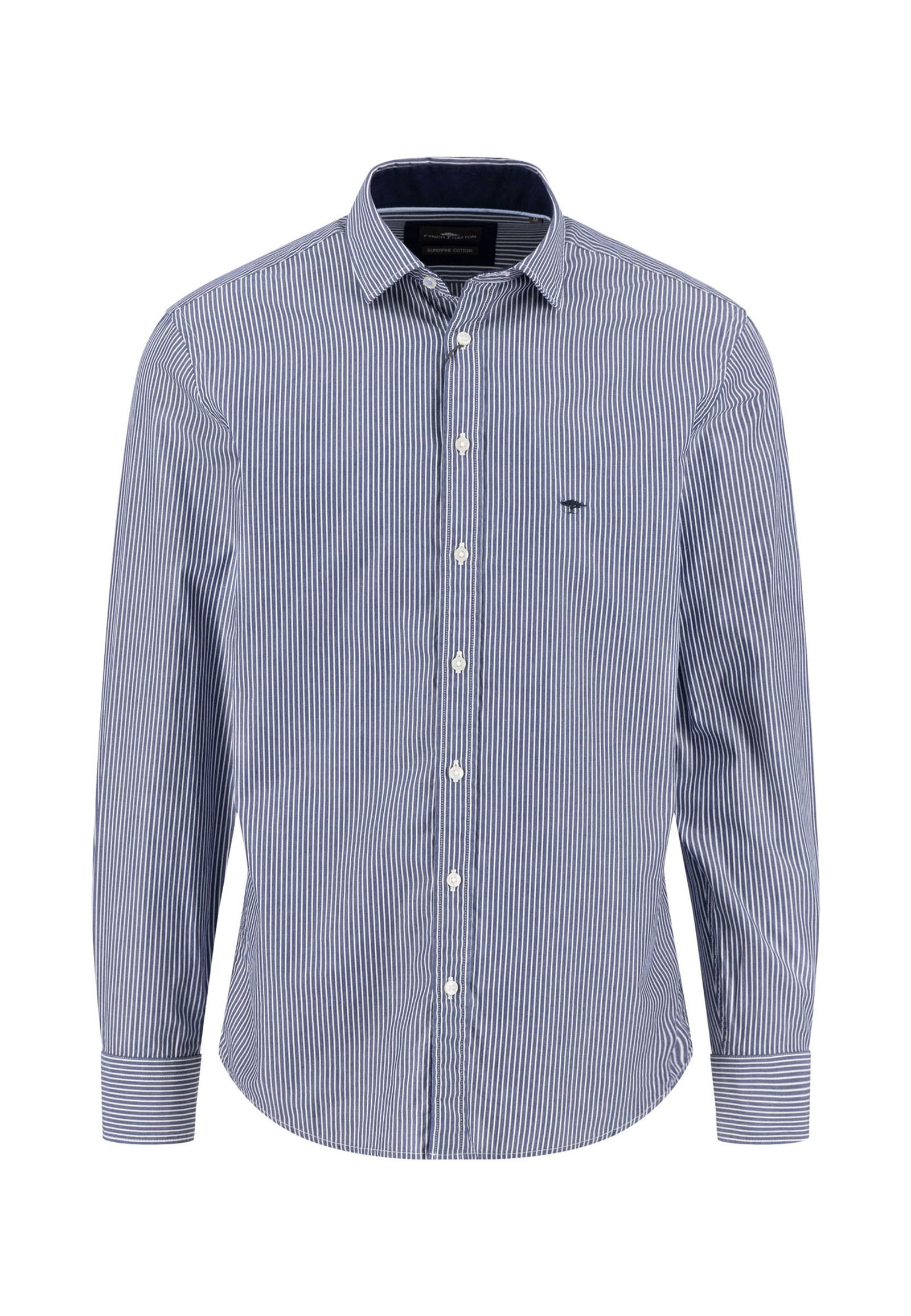Fynch Hatton |  Fynch Hatton Hemd Regular Fit  | L | navy