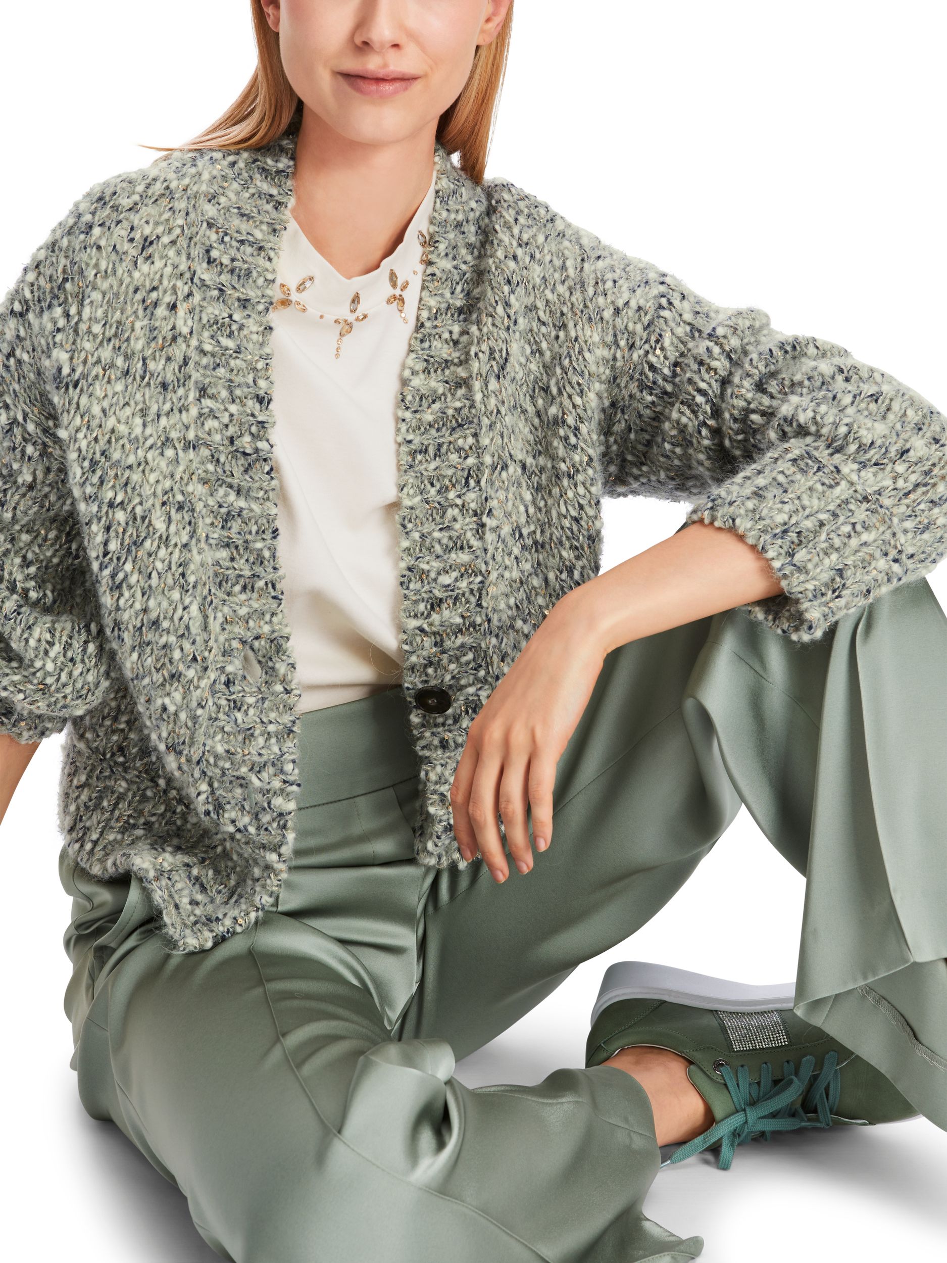 Marc Cain Collections |  Marc Cain Collections Strickjacke | Cardigan  | 40 | frozen sage