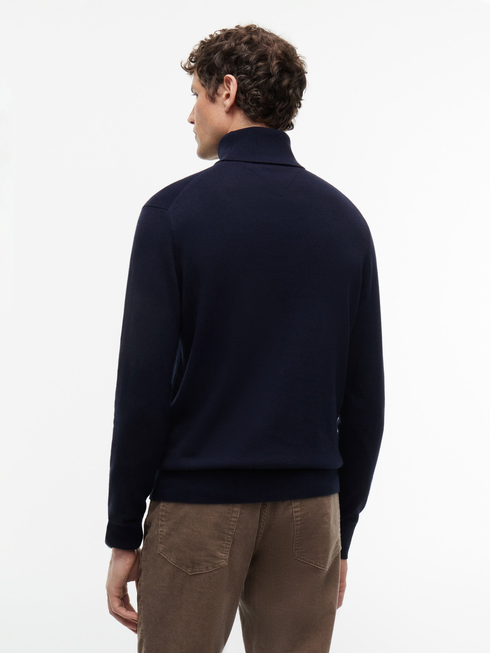 PIMA ORG CTN CASHMERE ROLL NECK, BLUE #4