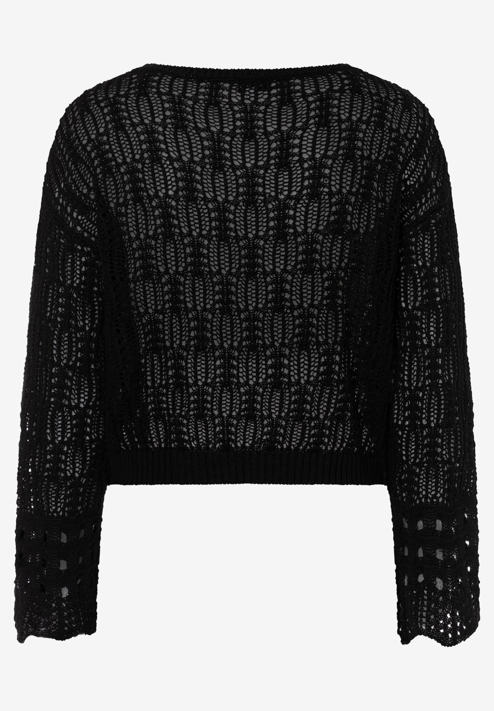 Ajour Pullover, black #6