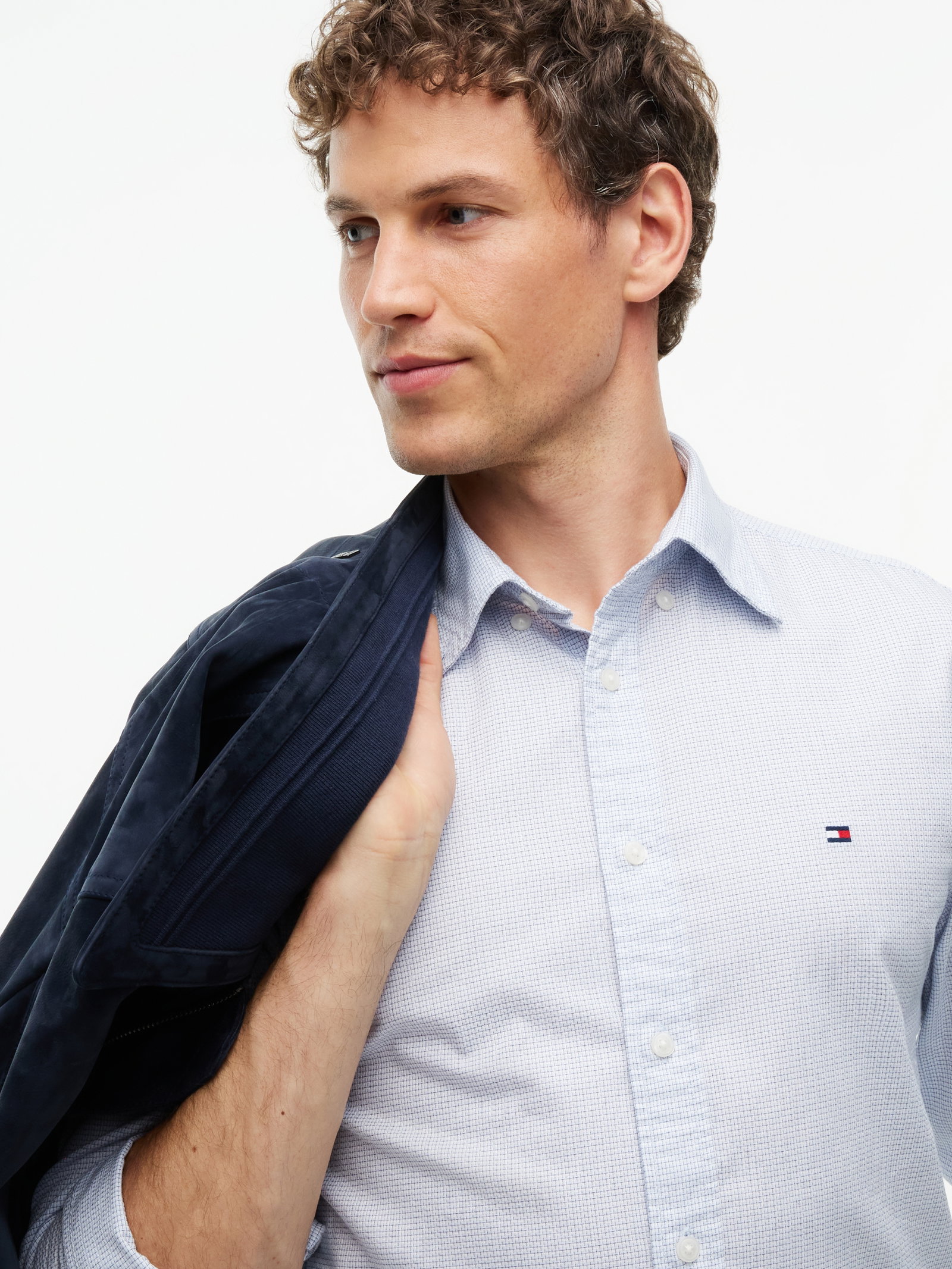 DOBBY STRUCTURE RF SHIRT, BLUE #3
