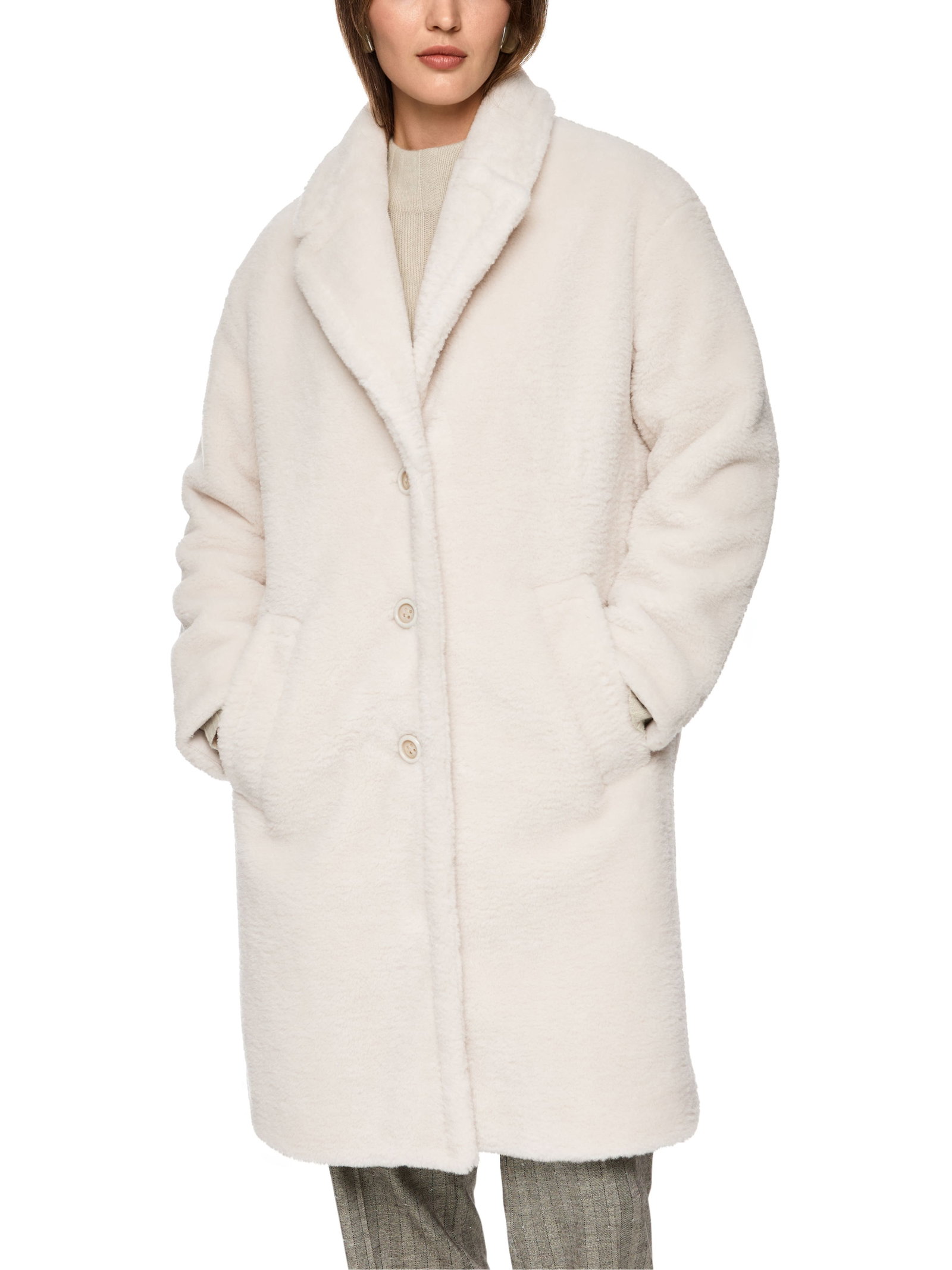 Marc Cain Fake Fur Mantel in Oversized-Form #8