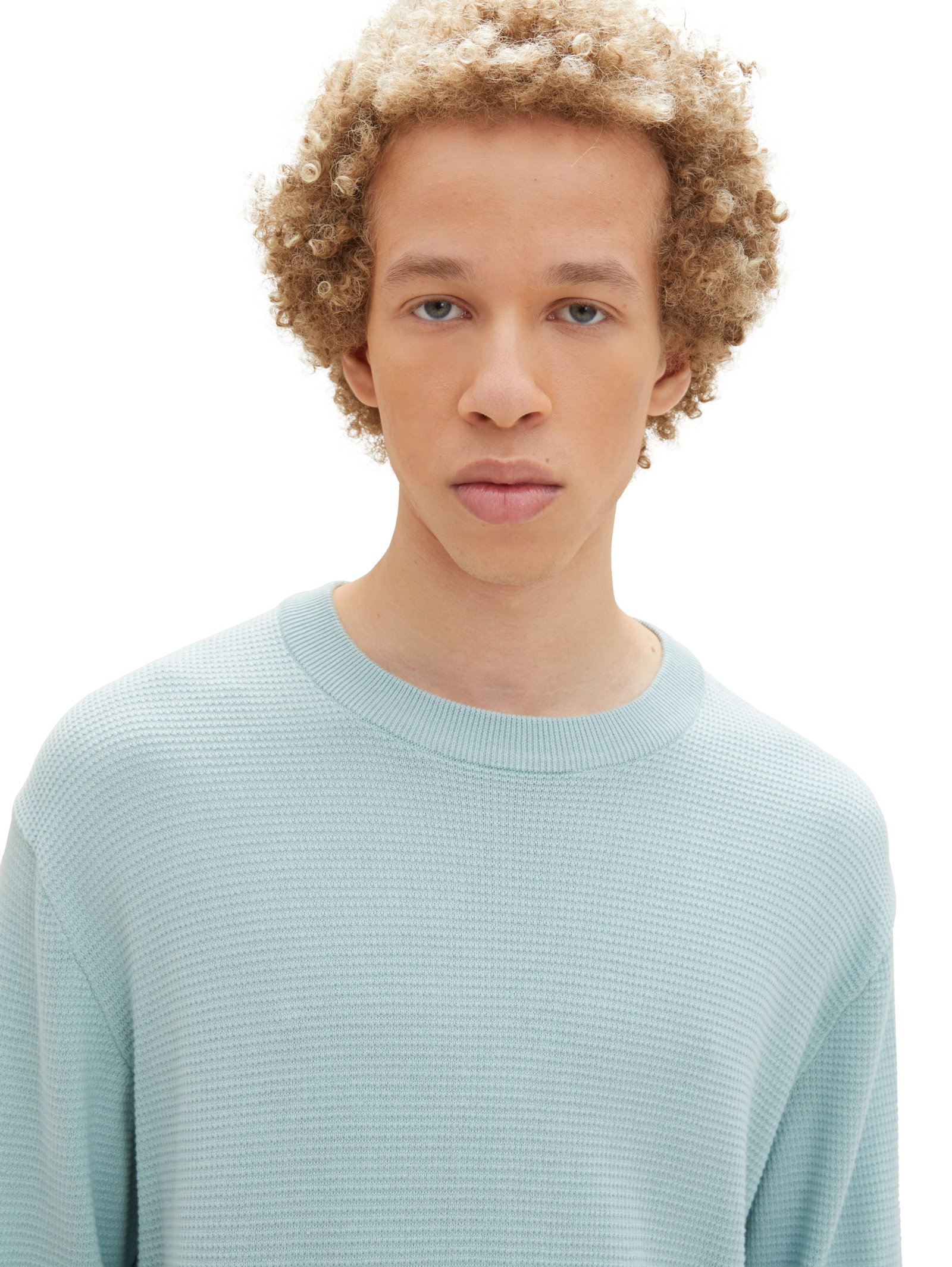 structured basic knit, dusty mint blue #7