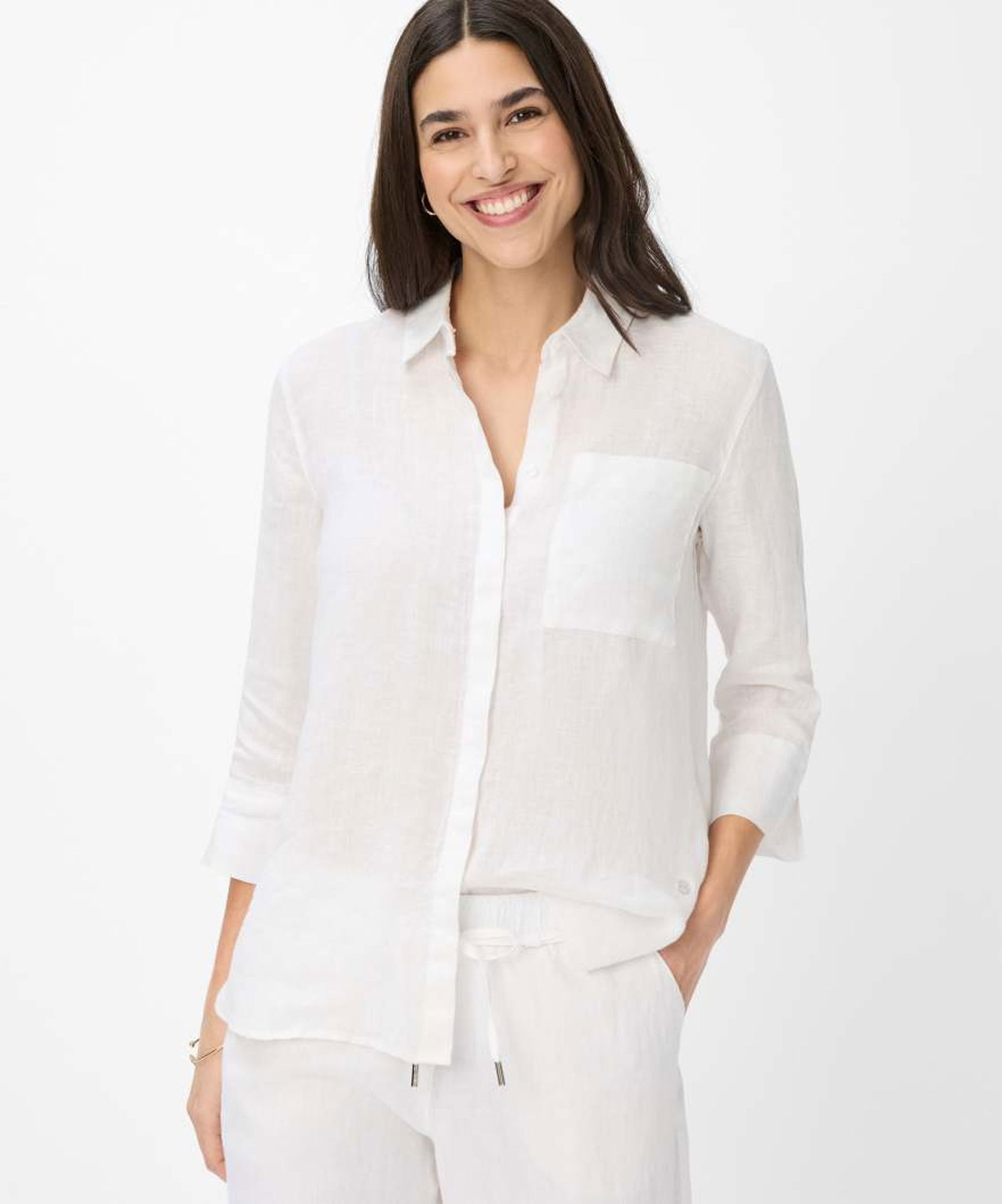 Brax |  Brax Bluse aus Leinen  | 42 | white
