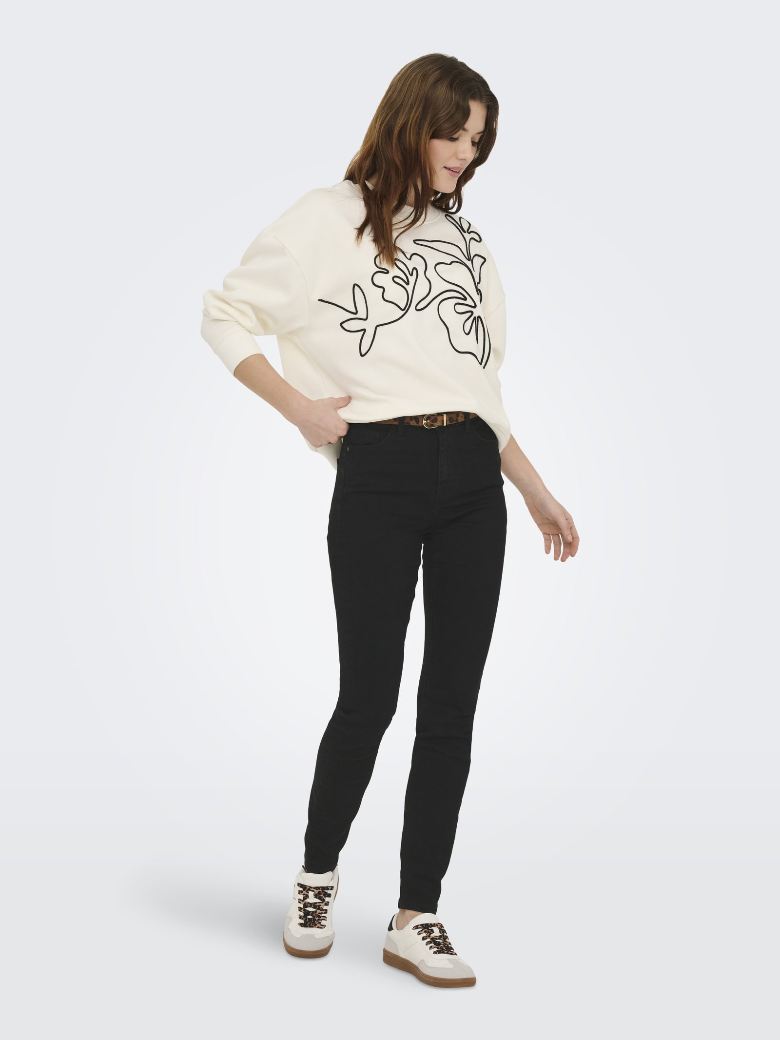 JDYFINA MW SKINNY JEANS BLK DNM NOO, Black Denim #6