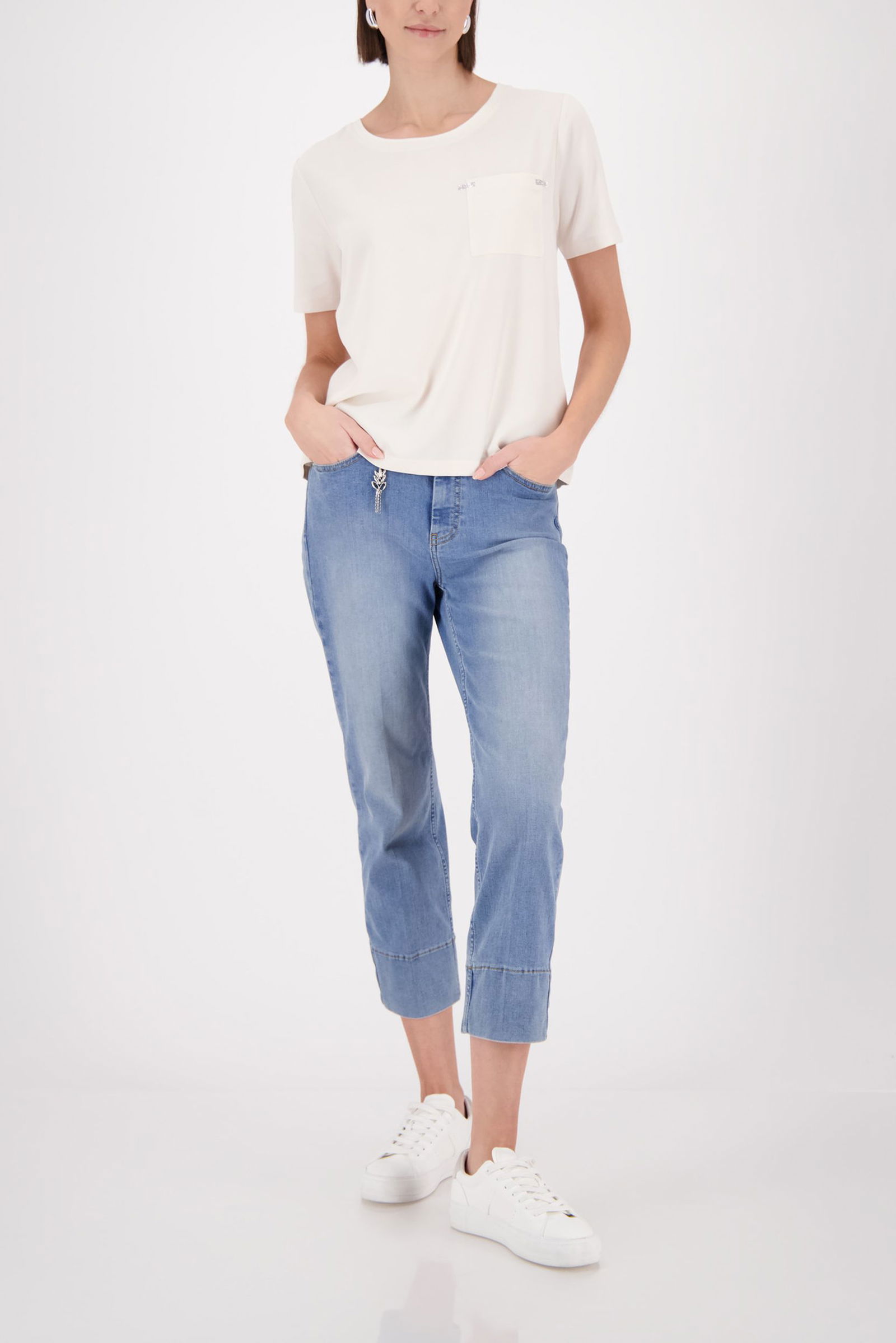 Monari |  Bluse, champagne beige | 36 | cloudy grey