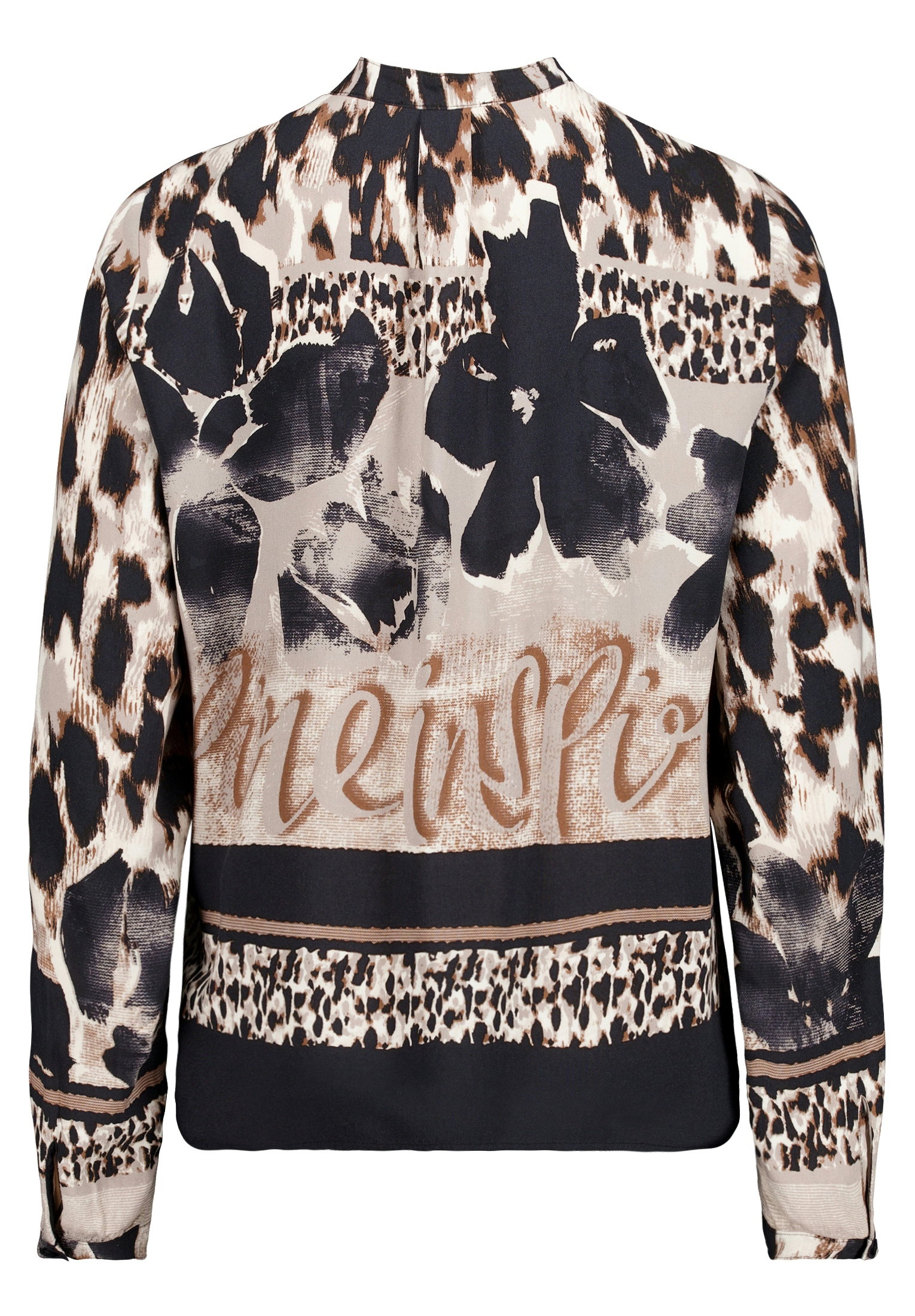 Bluse Lang 1/1 Arm, Beige/Black #2
