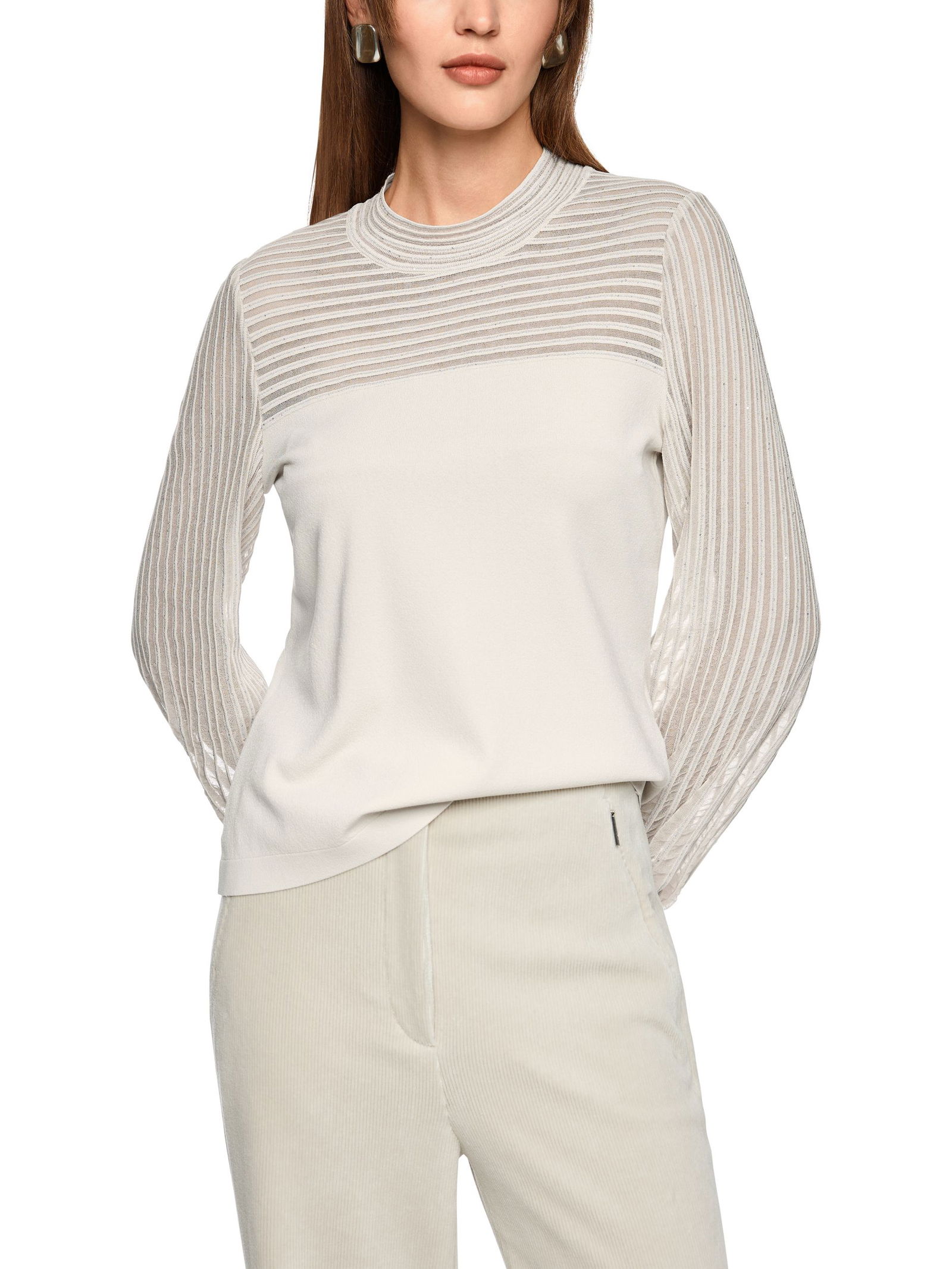 Marc Cain Collections | Feinstrickpullover Knitted in Germany | 38 | smoke