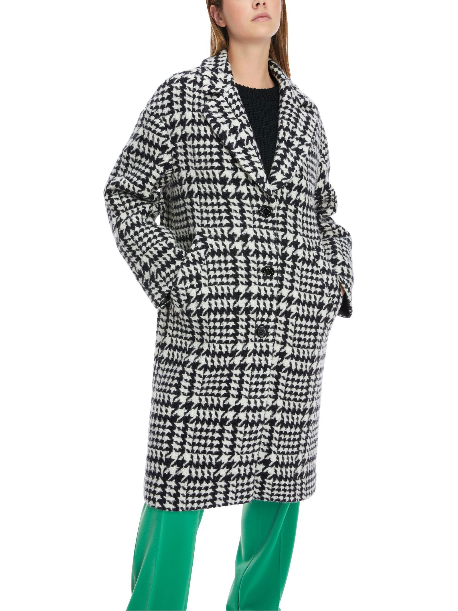 dea7dea95af13b08c47b3a6ed11ecbd3 Marc Cain Sports | Marc Cain Sports Wollmantel | 44 | black and white