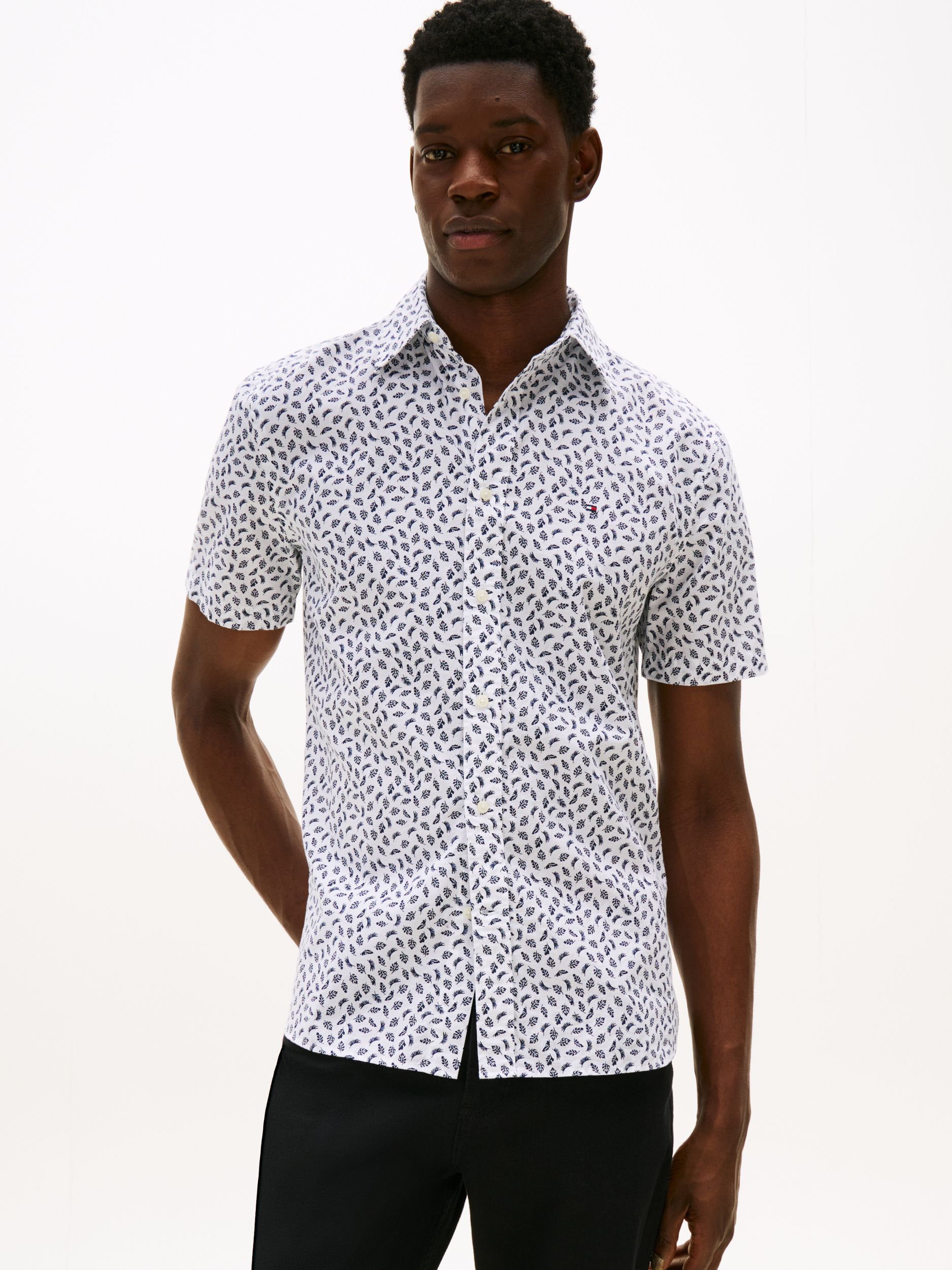  |  LINEN BLEND AOP SS RF SHIRT, WHITE | XXL | optic white / carbon navy