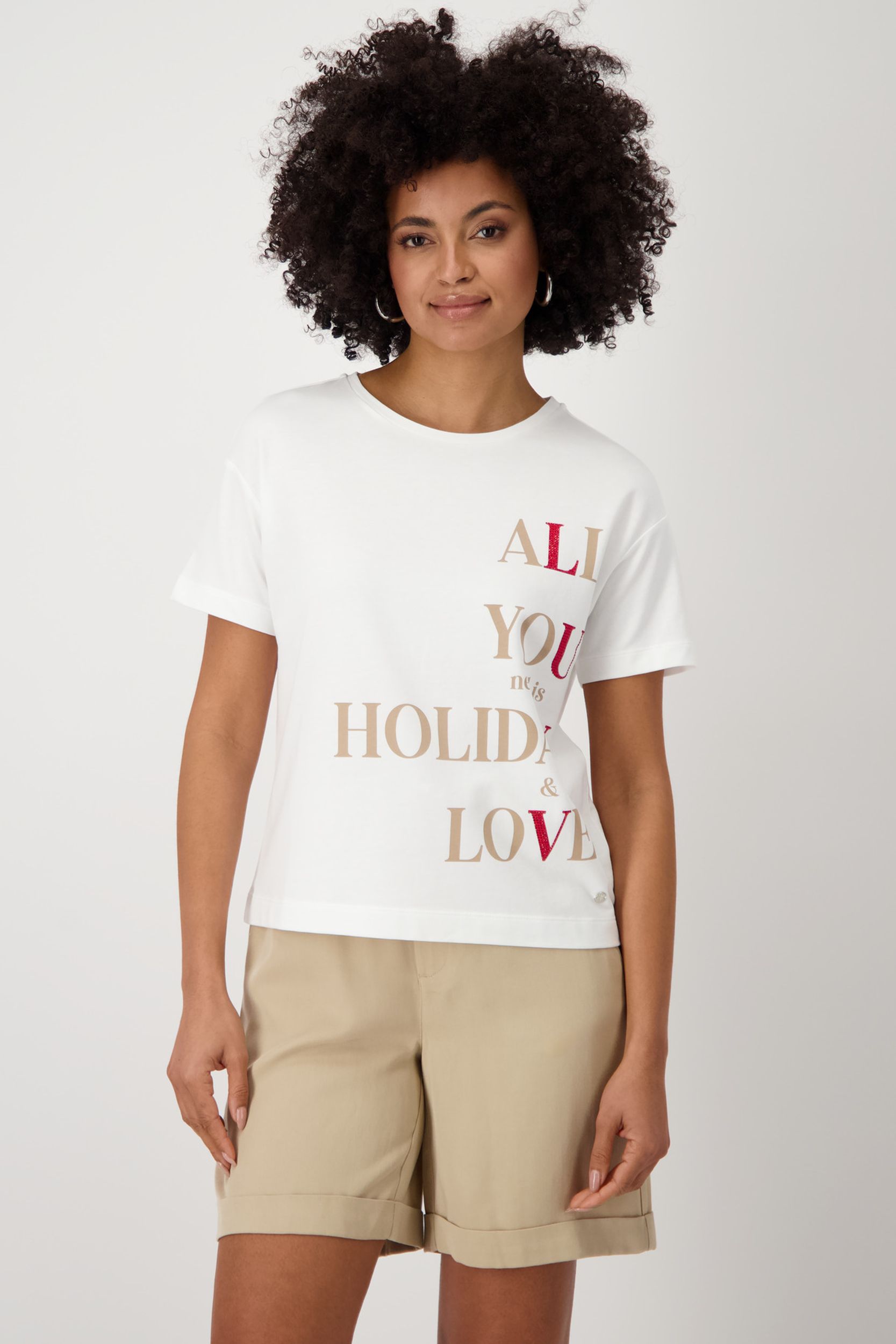 Monari |  T-Shirt, cream | 40