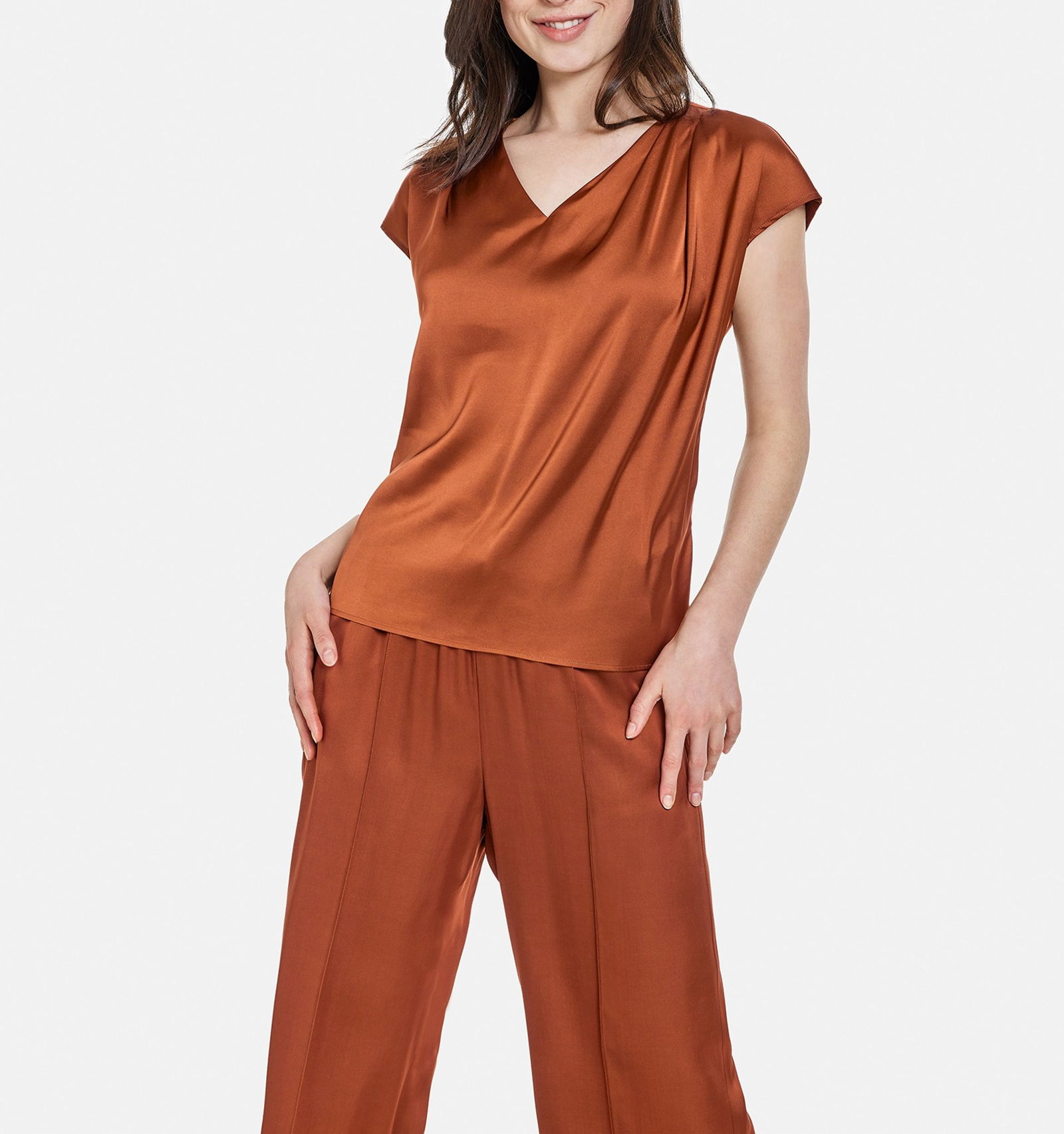 Shirt mit Satin-Front