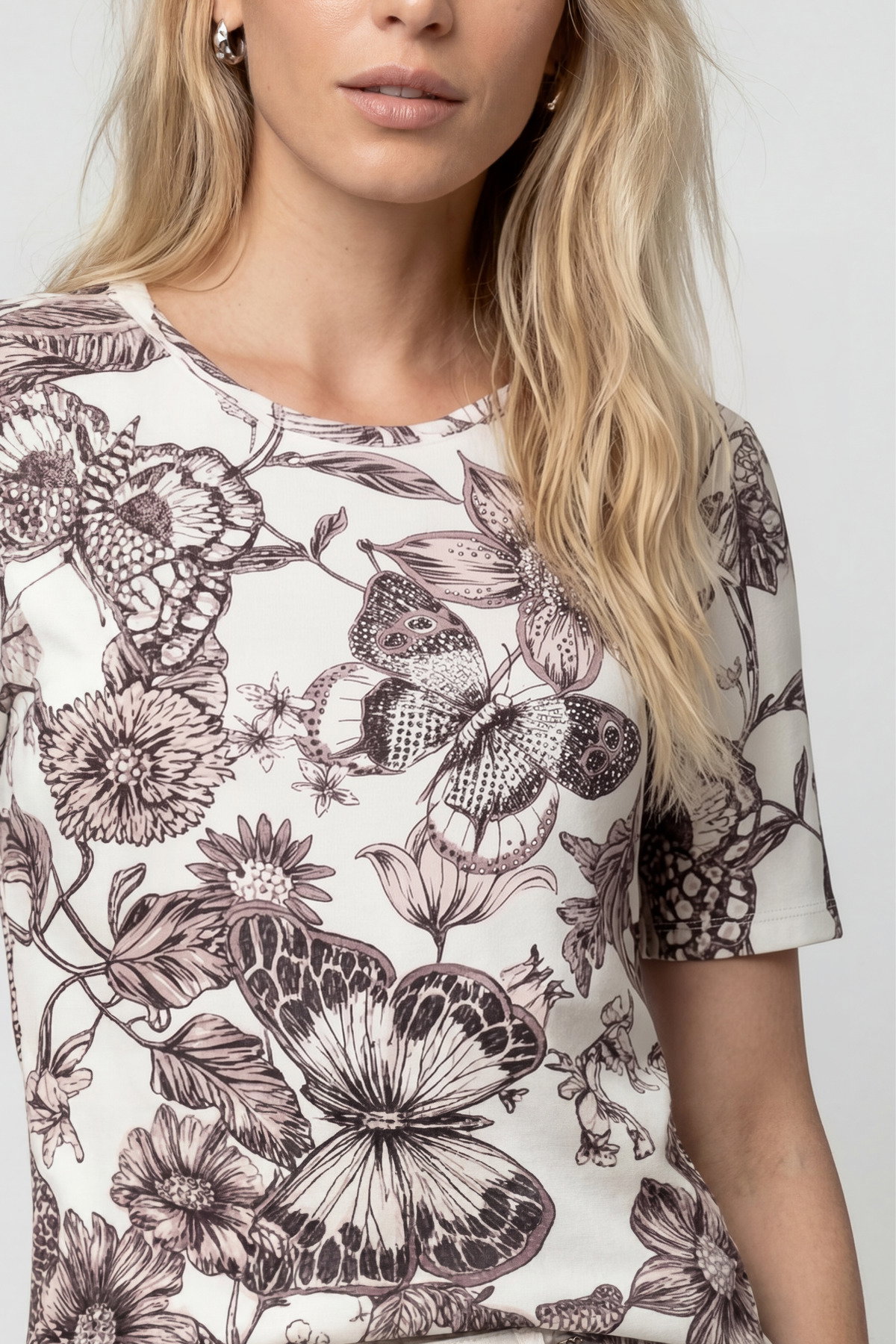 T-Shirt, taupe gemustert #5