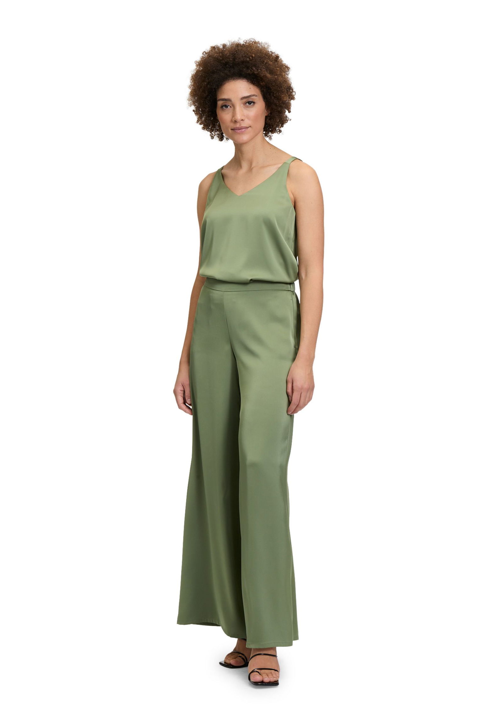 V by Vera Mont | Satin-Bluse | 40 | autumn green