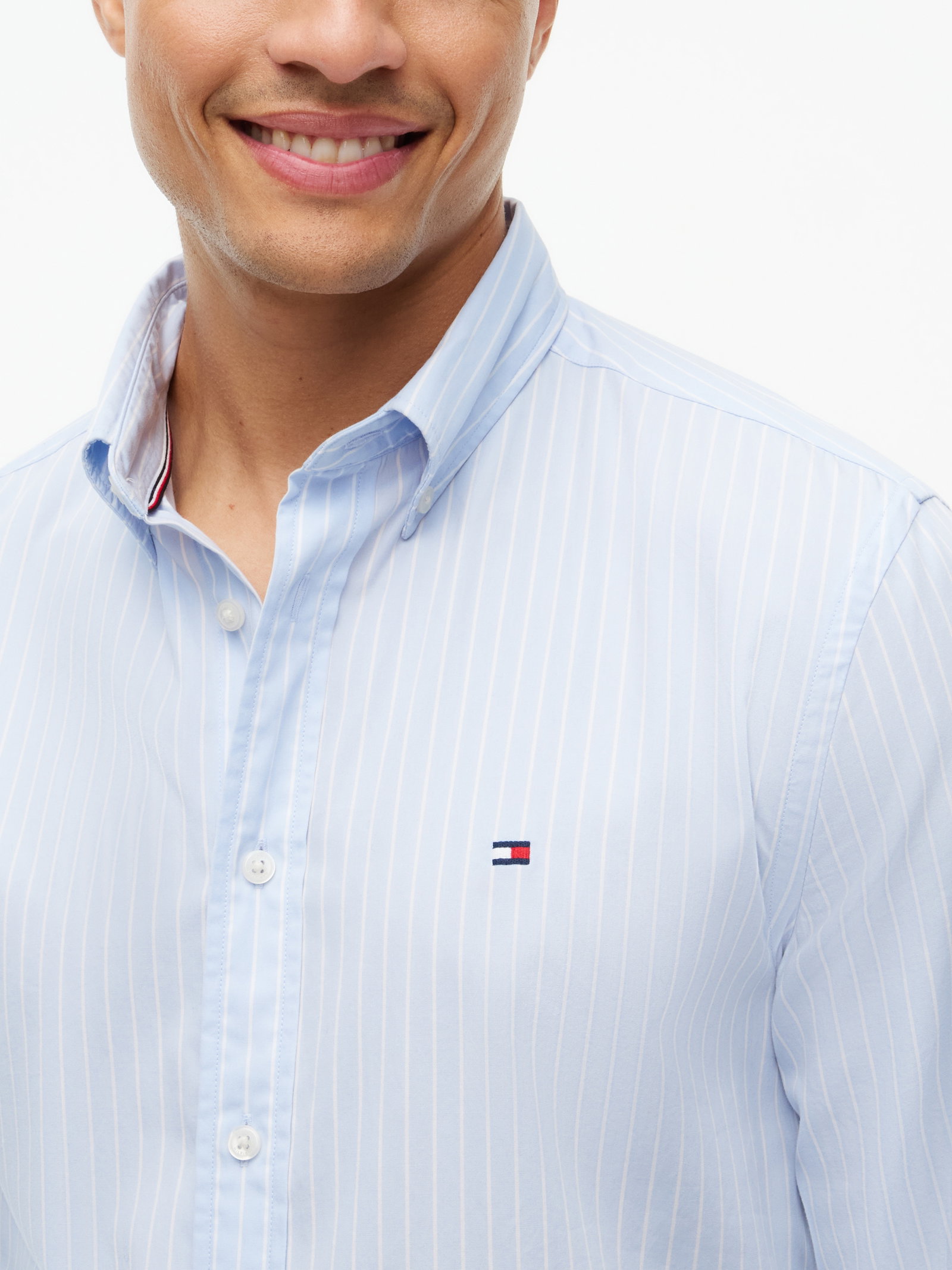 FLEX HAIRLINE POPLIN RF SHIRT, BLUE #3