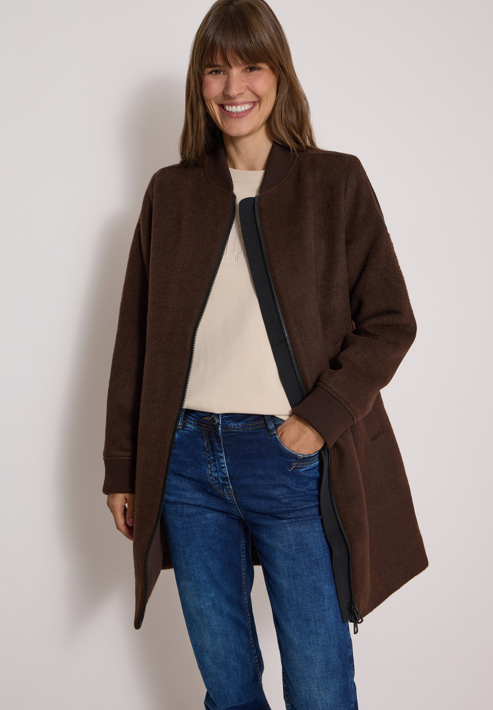 Wool Blouson, chocolate sauce brown #7