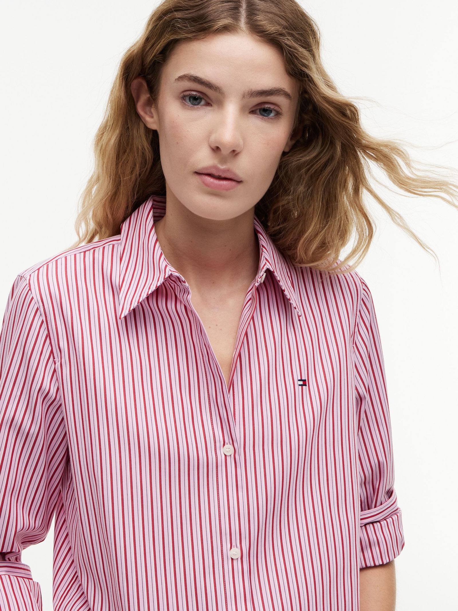 Tommy Hilfiger | Tommy Hilfiger Hemdbluse | 38 | Pink Multi Stripe