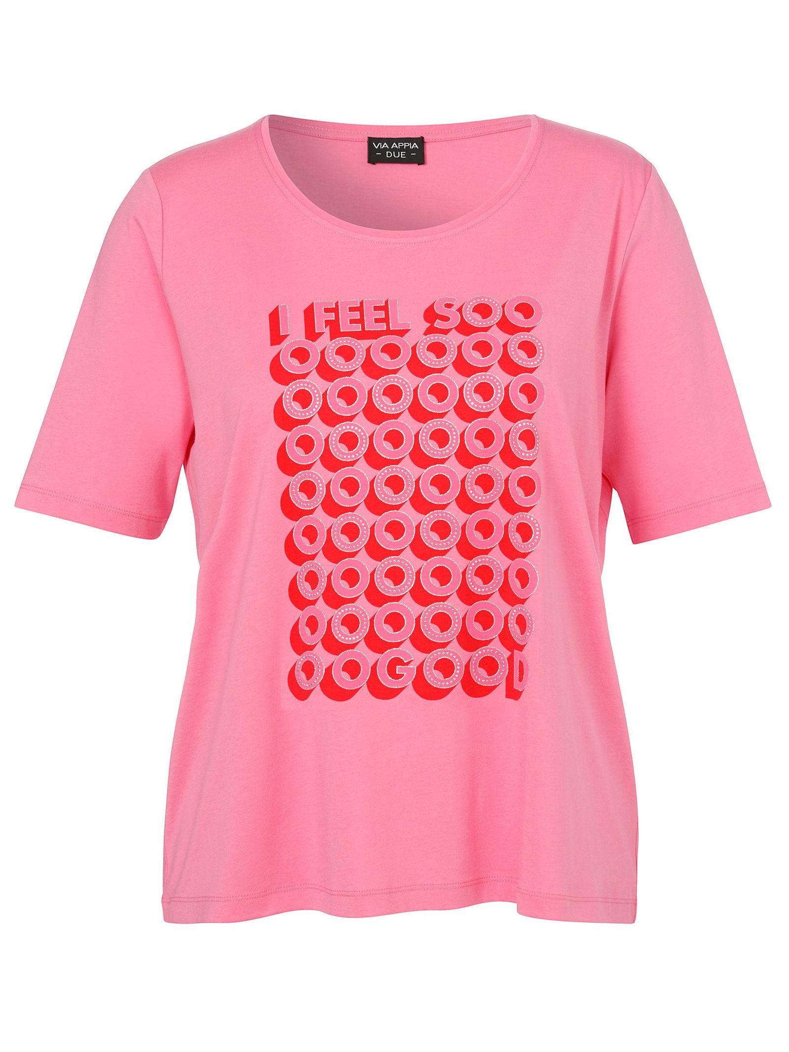 fd8435cfe115146c4e6164d940c0afaf VIA APPIA DUE | T-Shirt Rundhals 1/2 Arm Druck, pink multicolor | 50 | rouge multicolor