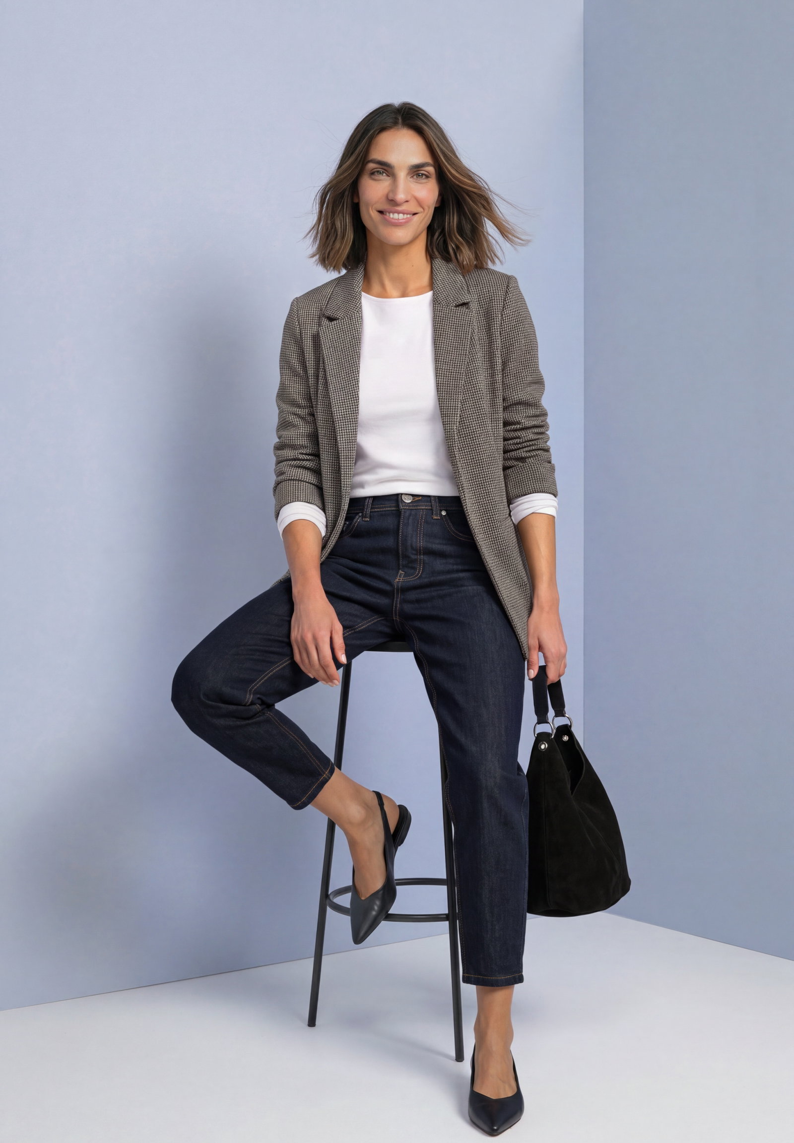 EOS_Long Open Blazer, Black #3