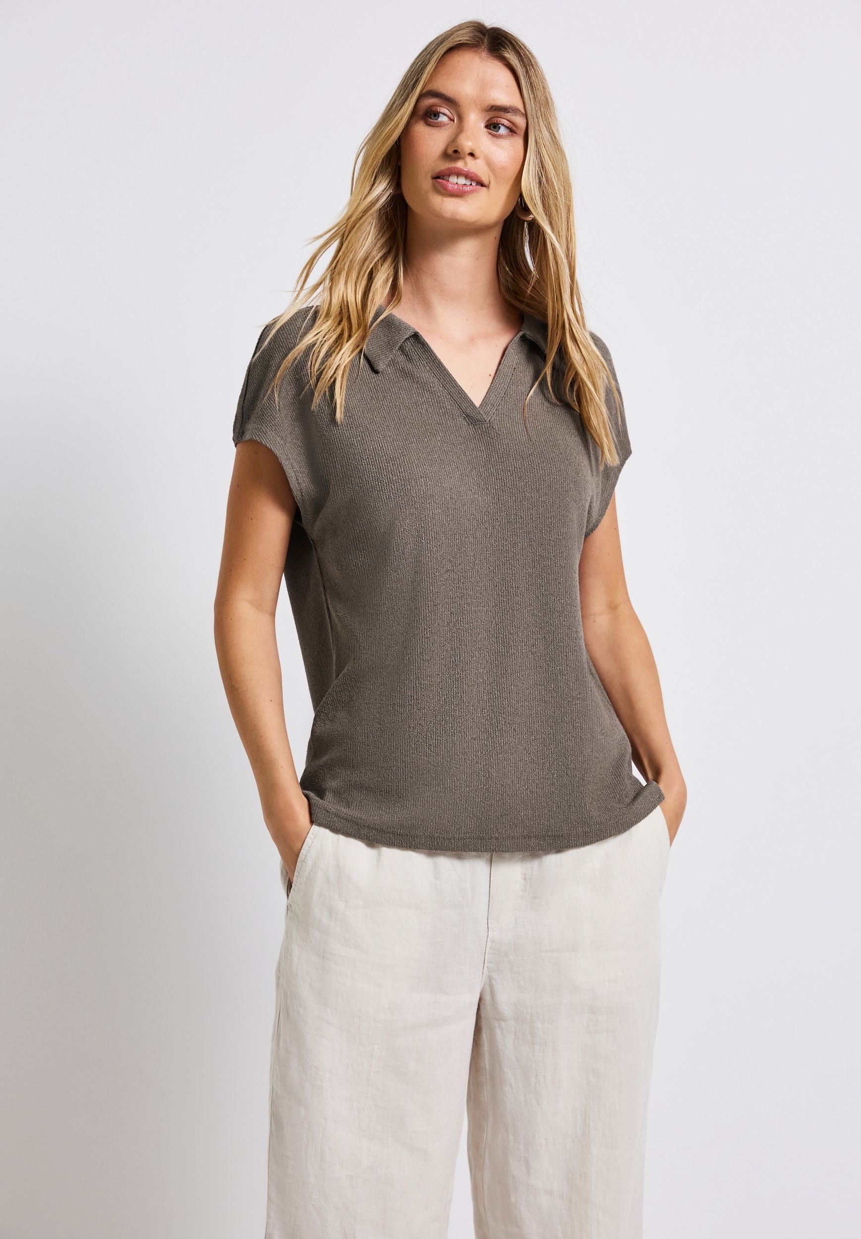  |  Strick-Look Poloshirt | 38