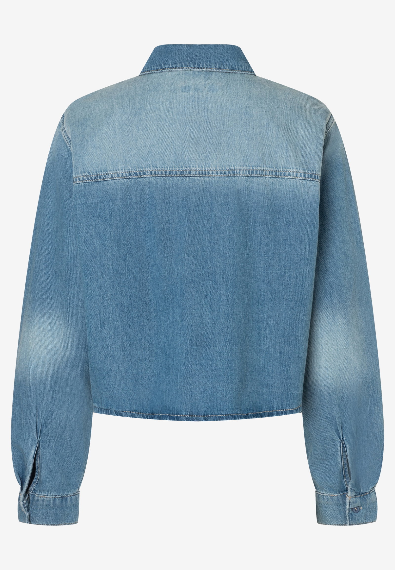 Jeanshemd mit Spitzenbesatz #2